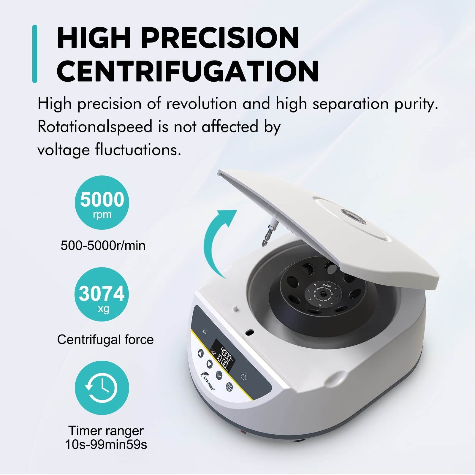 LABFISH PRP Lab Benchtop Centrifuge Machine Capacity 8x10ml/15ml Centrifuge T…