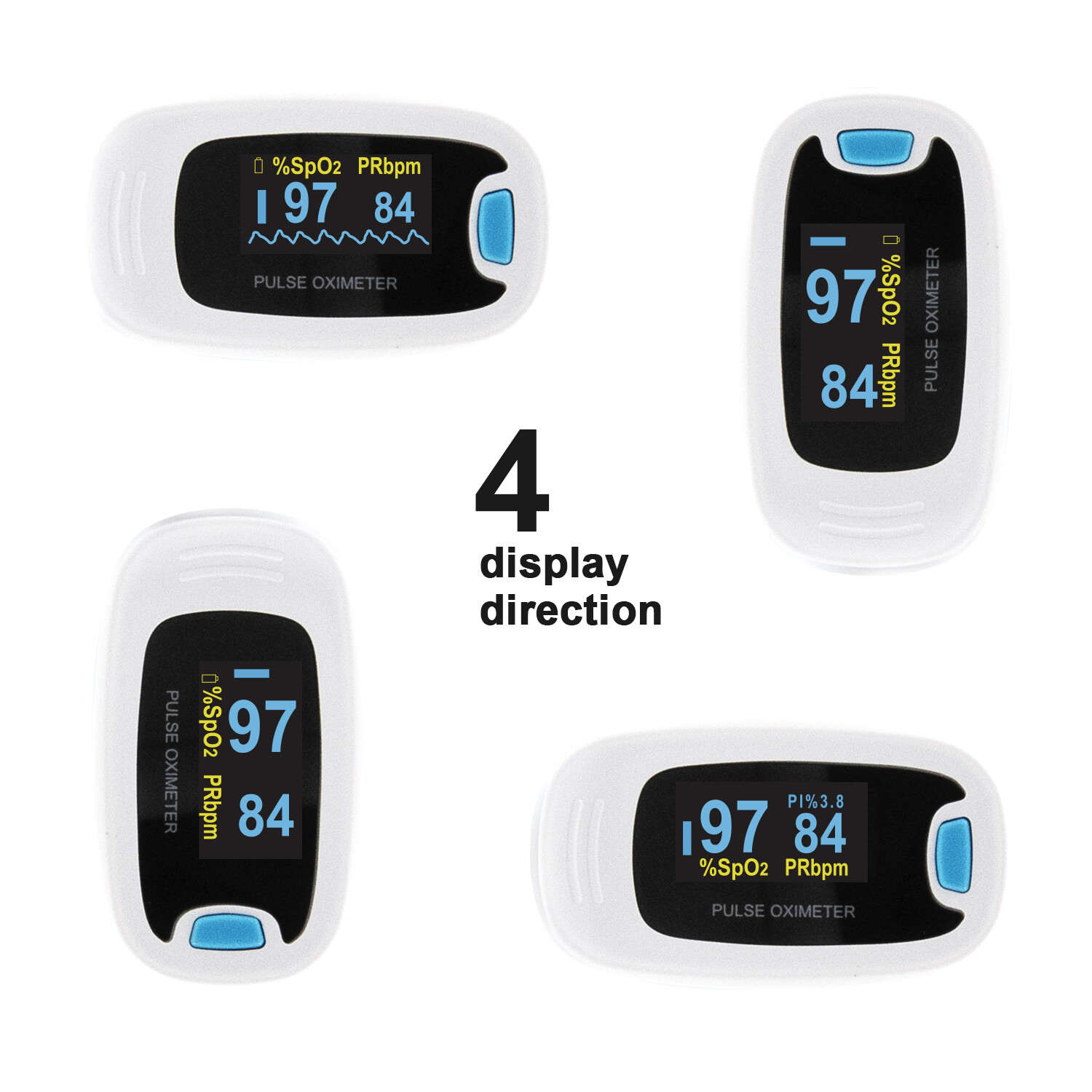 OLED Fingertip Finger Pulse Oximeter SpO2 Blood Oxygen PR Heart Rate Oximetro US