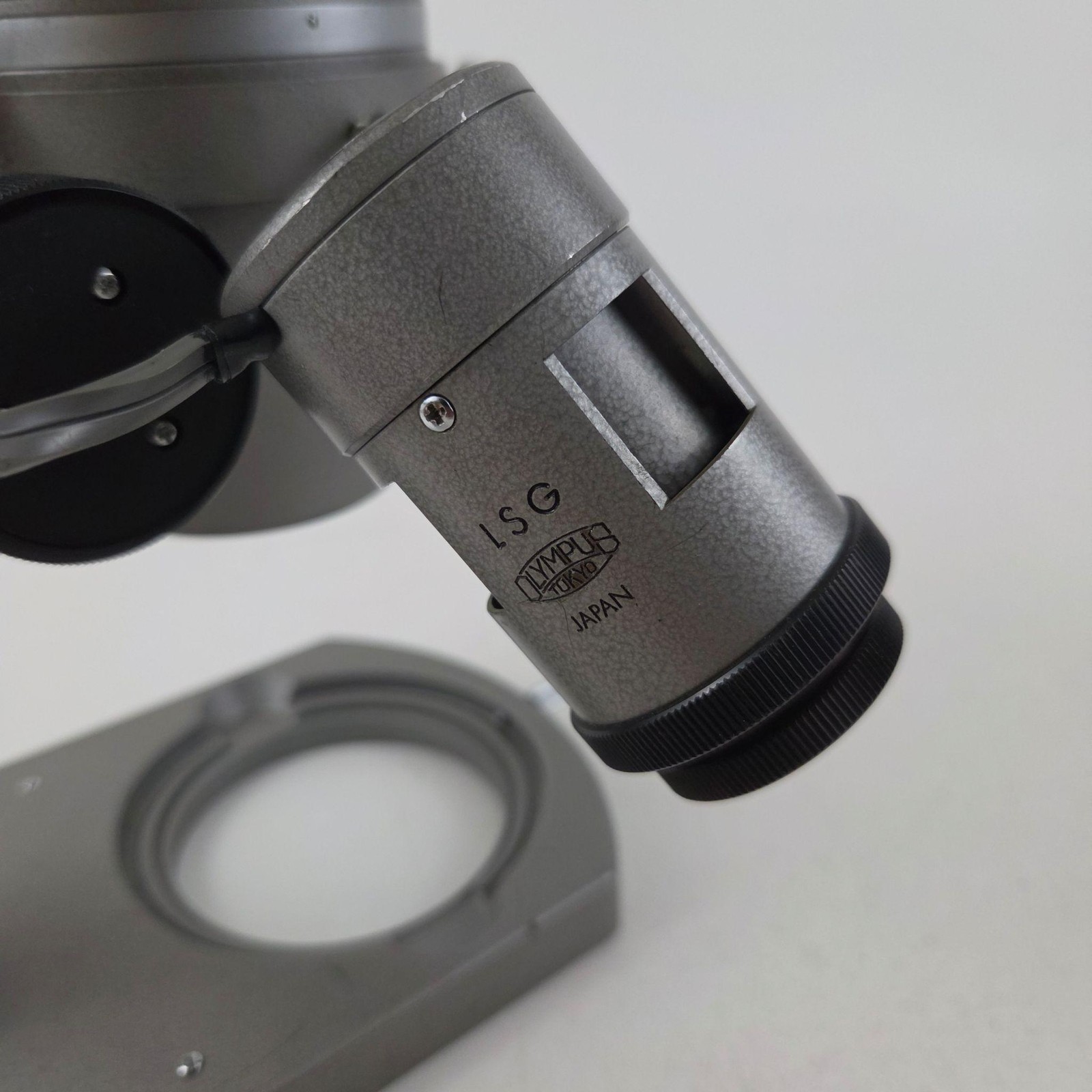 Vintage Olympus Binocular Stereo Microscope G10X LSG Tokyo Japan Gray Used