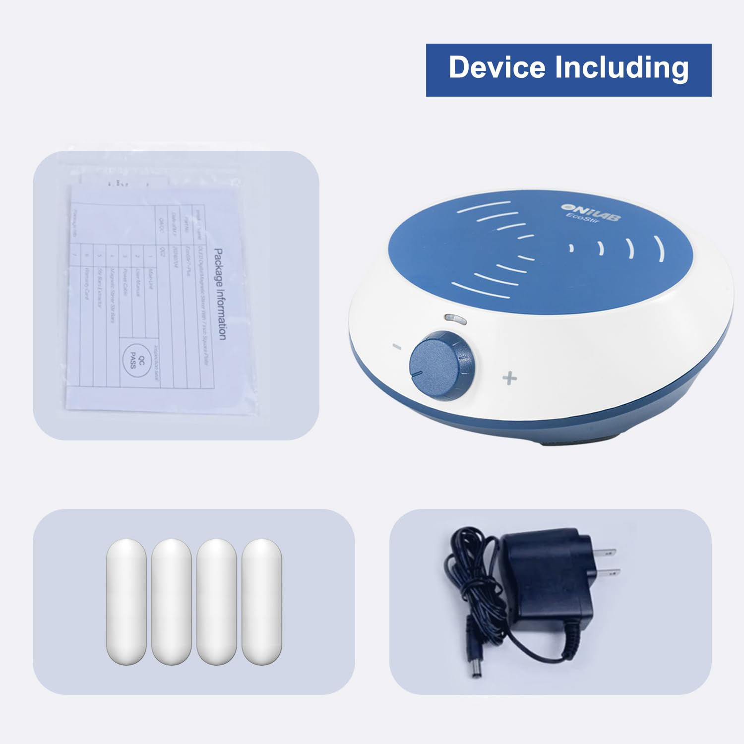 Onilab Magnetic Stirrer with 4PCS Stir Bars，Magnetic Mixer with Stirring Capacit