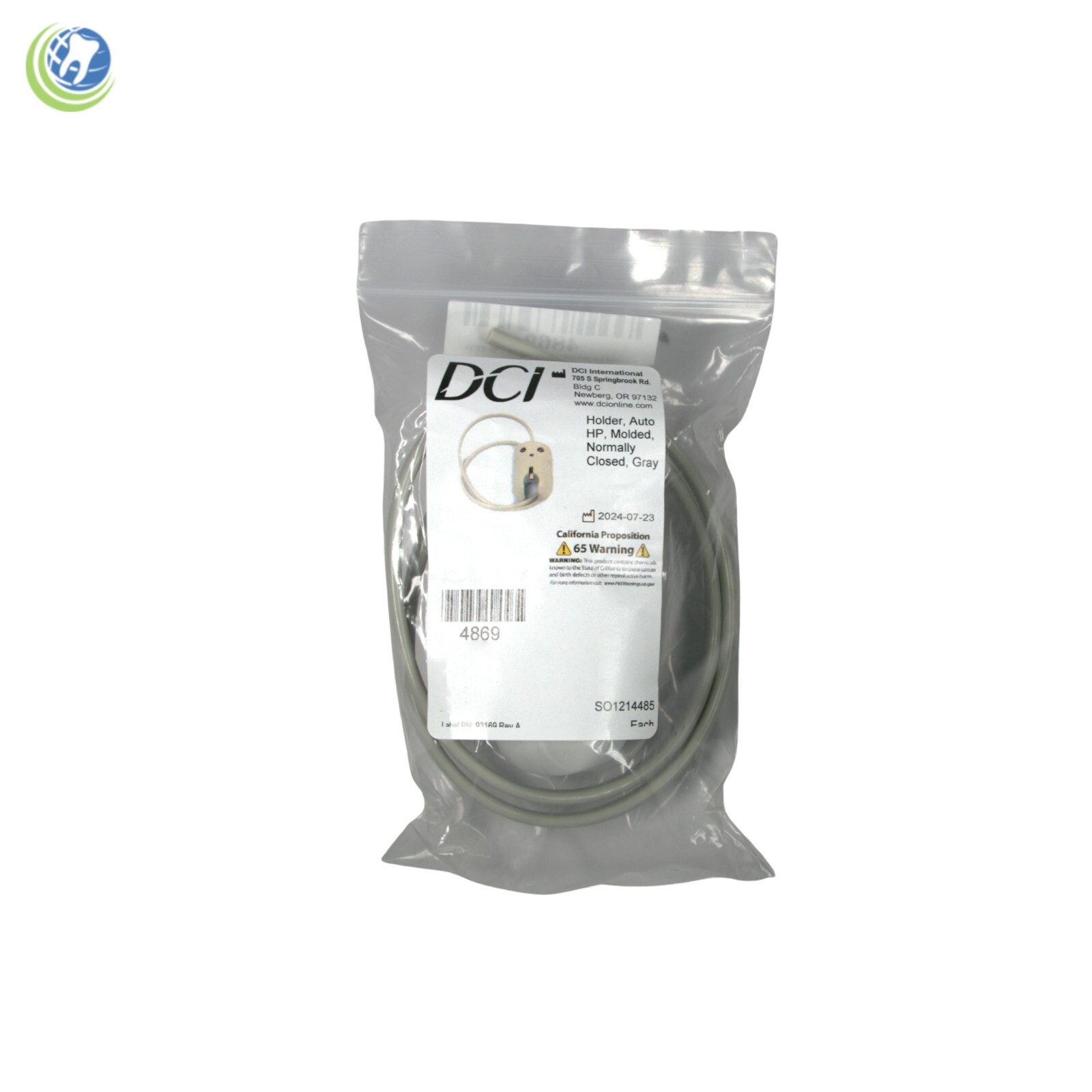 DCI Automatic Dental Handpiece Asepsis Holder Normally Closed Gray #4869