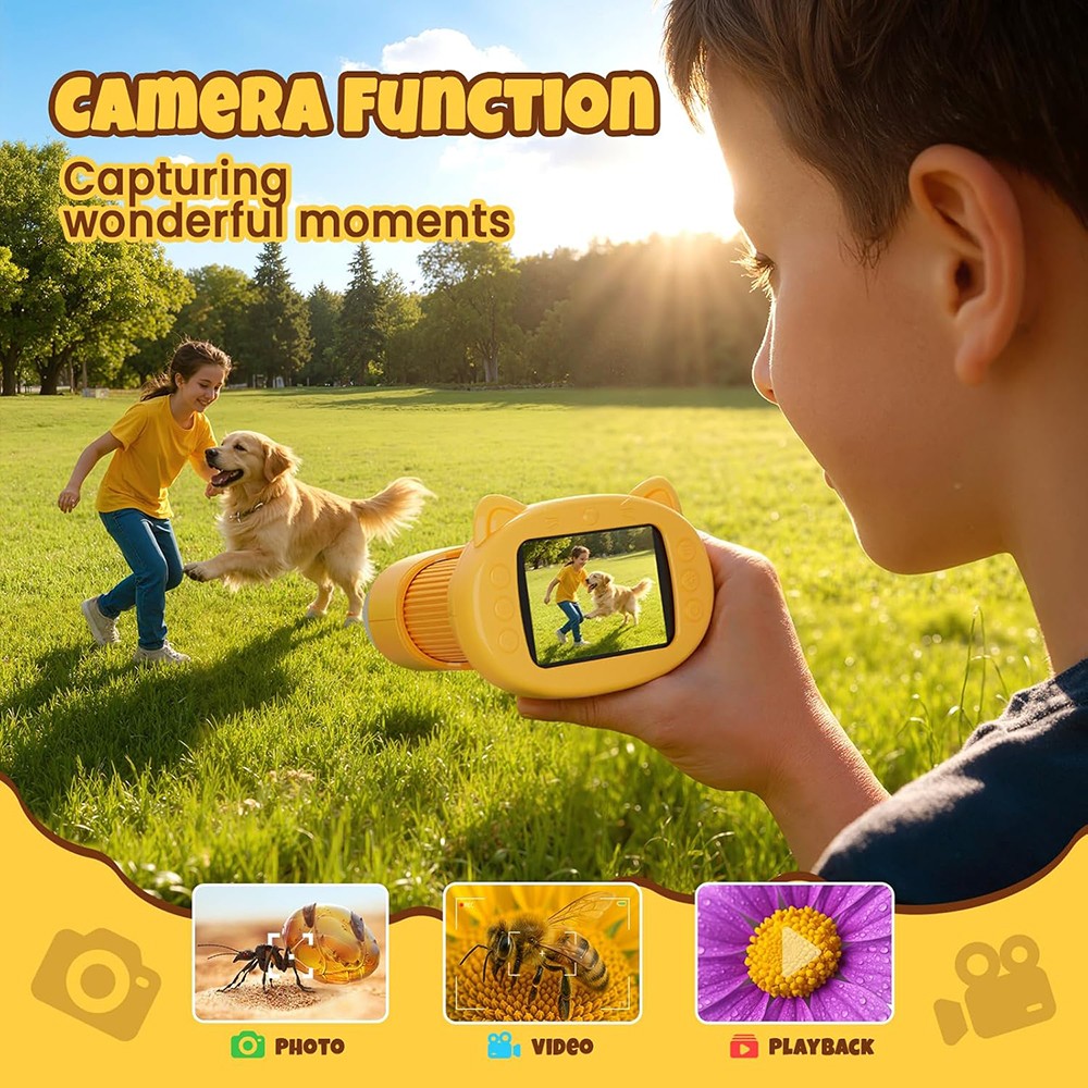 1000X Handheld Digital Microscope for Kids: Pocket Microscope with 2.4″ IPS Scre