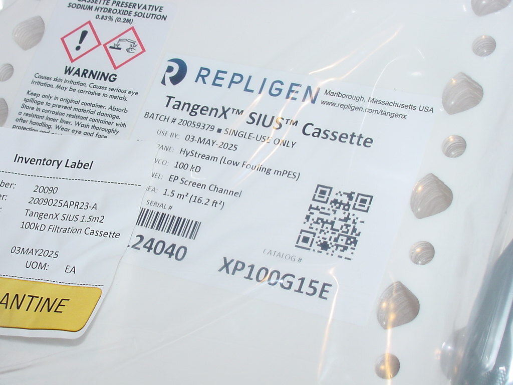Repligen TangenX SIUS 1.5m2, 100kD Filtration Cassette-EP Screen, XP100G15E NEW!