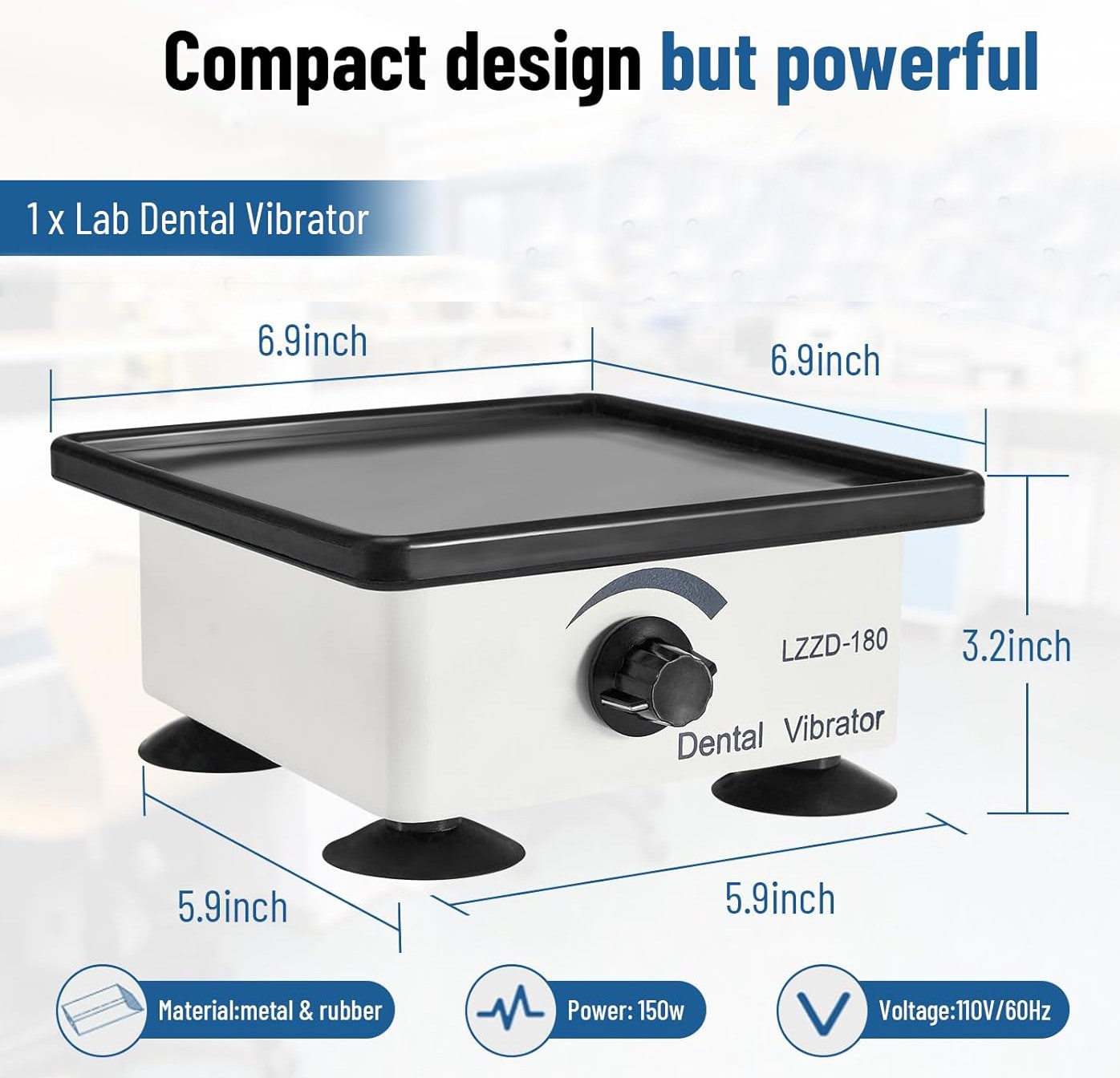 Dental Vortex Mixer Lab Vibrating Table 150W High Speed Shaker Continuous&Touch