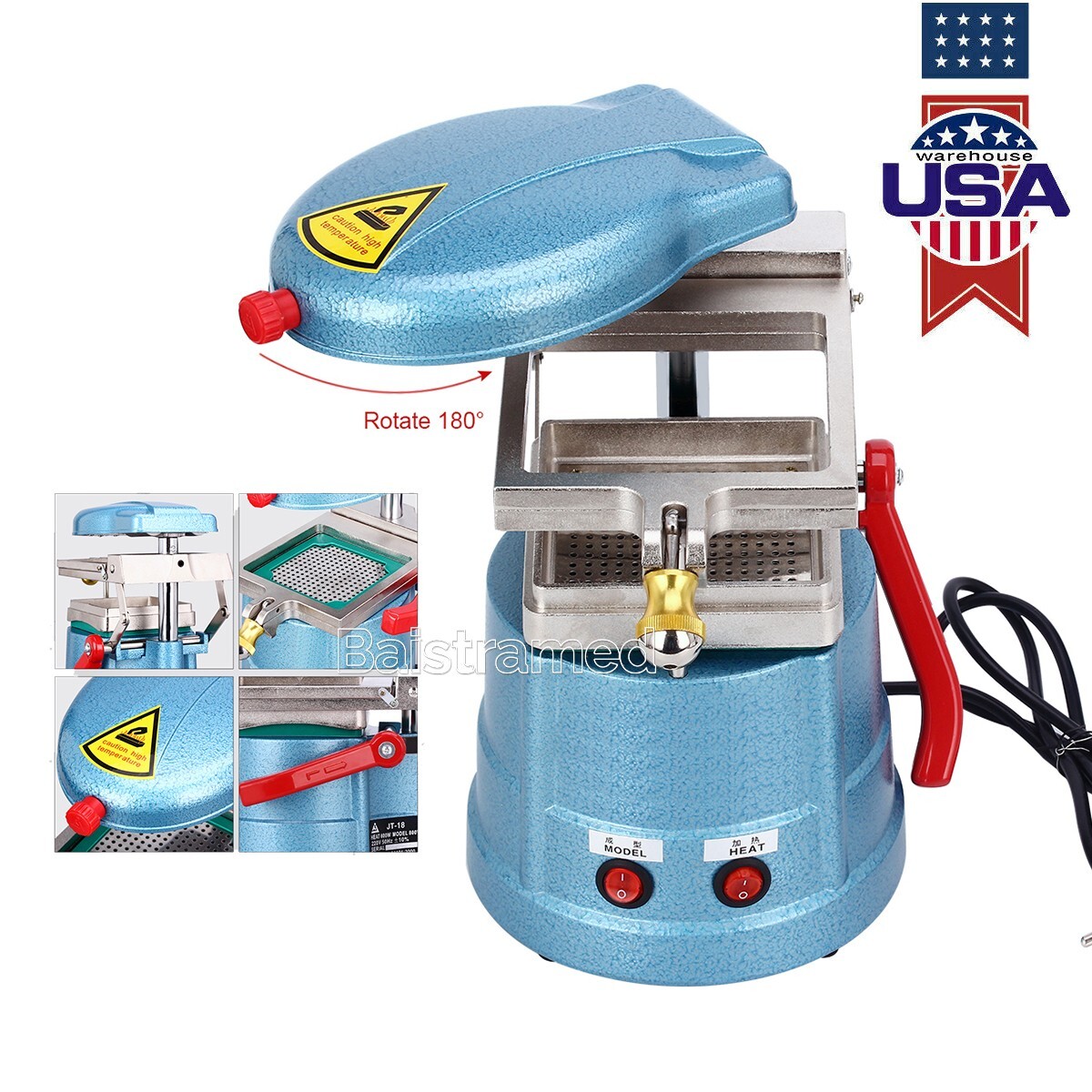 Dental Lab Vacuum Molding Forming Machine Vacuum Former Heat Thermoforming 1000W