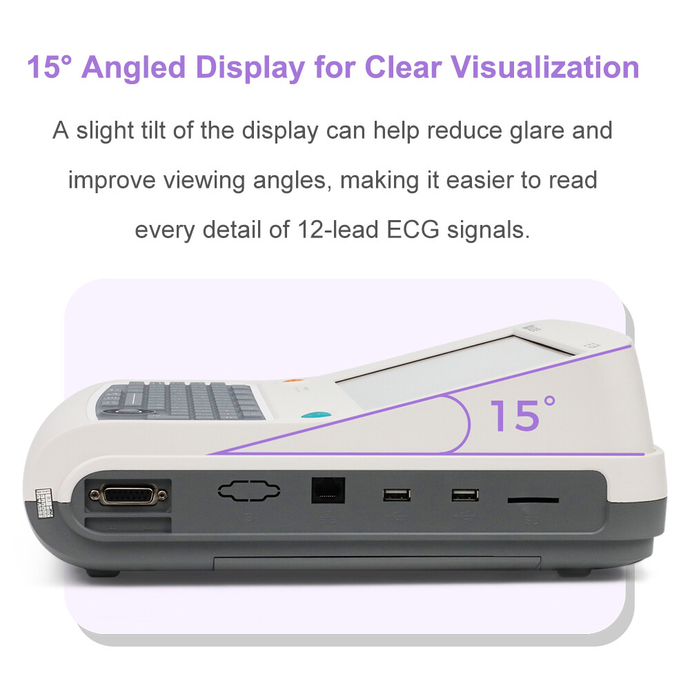 ECG Machine 12 lead/Channel with interpretation for Advisory Diagnosis Printing