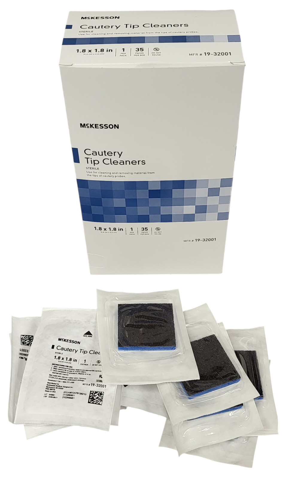 (105 PACK) McKesson 19-32001 Abrasive Foam Sterile Cautery Probe Tip Cleaner