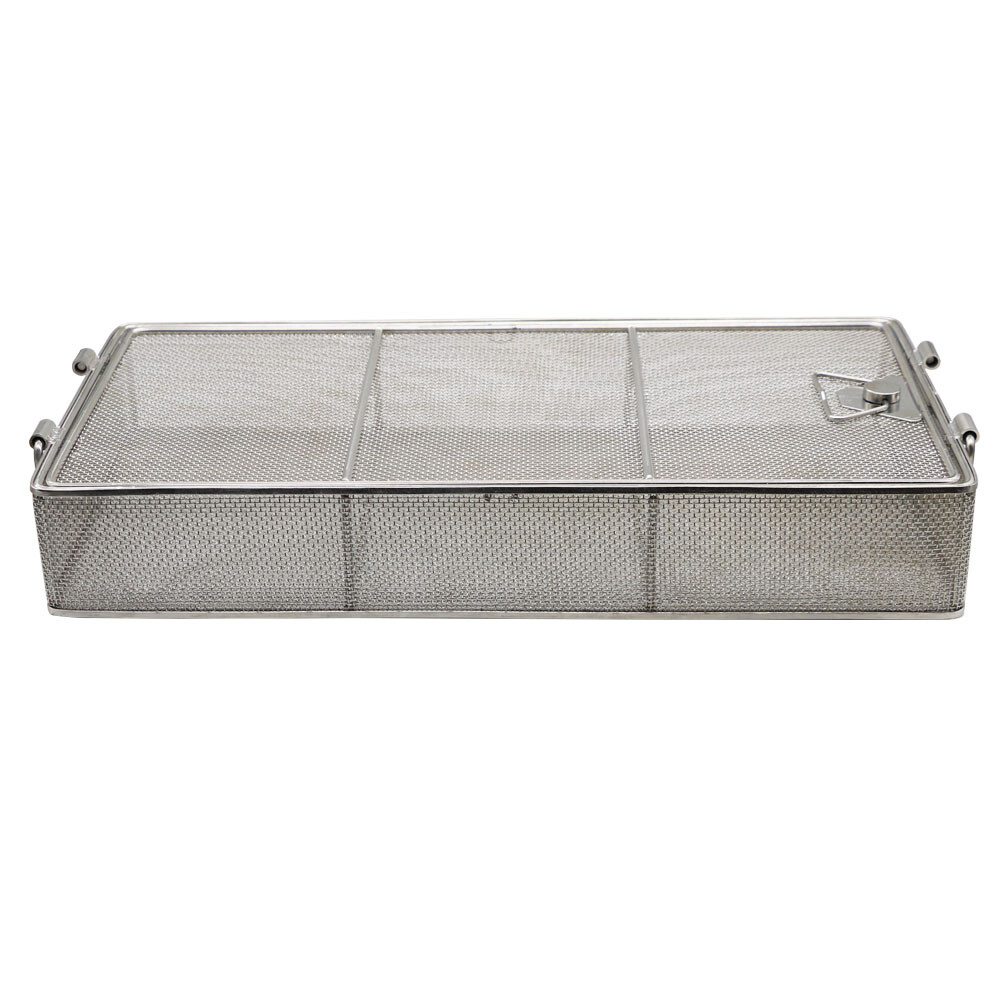 304 Stainless Steel Sterilization Basket Surgical Instrument Mesh Tray475*245*75