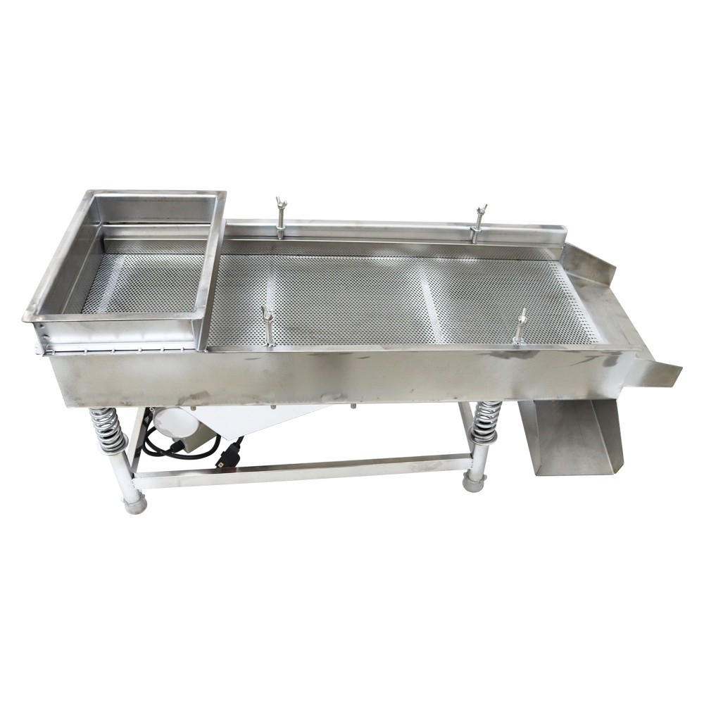 Open Box 110V Vibrating Sifter 3mm Screen Straight Linear Vibrating Sieve Shaker