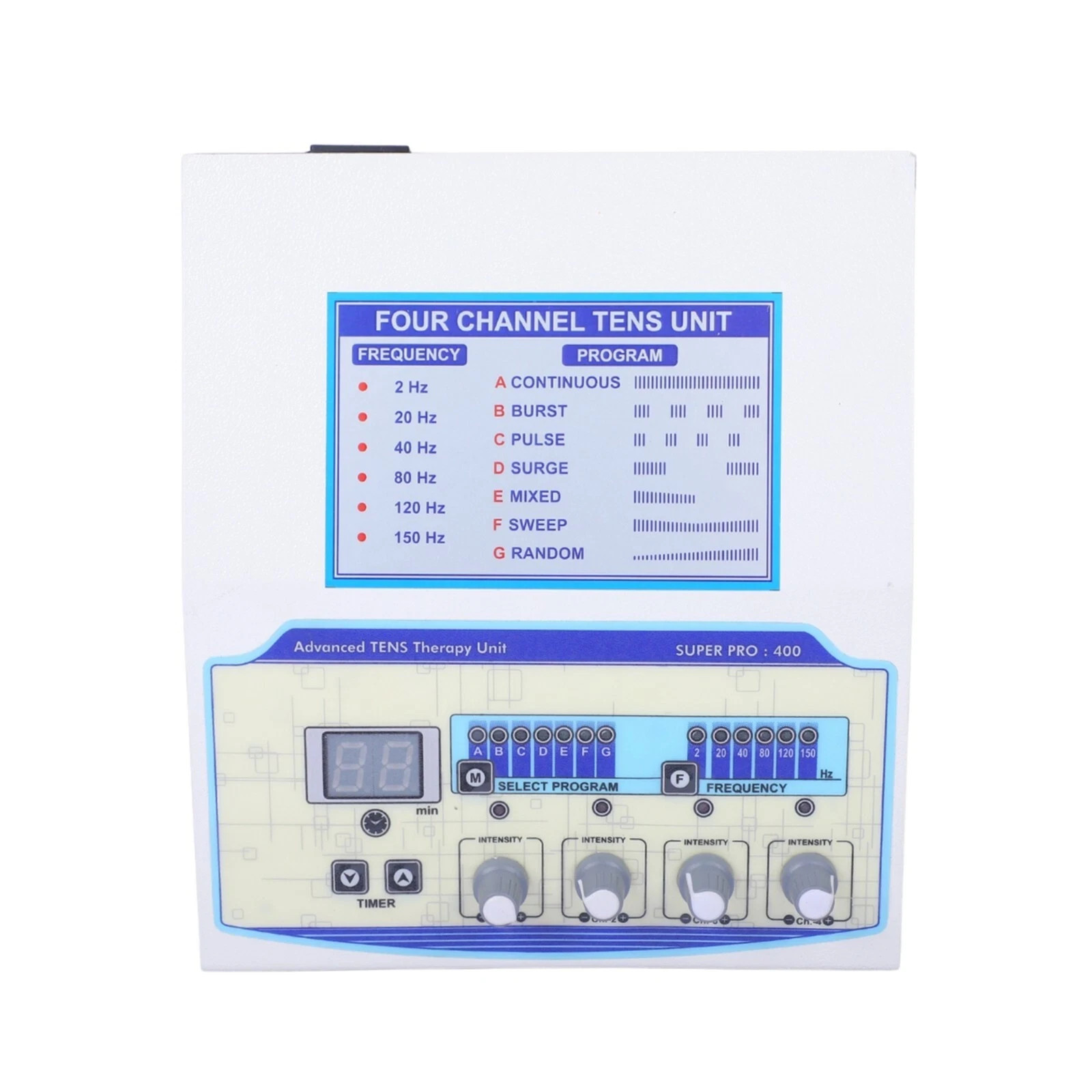 Professional Electrotherapy Physical Therapy Machine Prof 4 channel Therapy unit