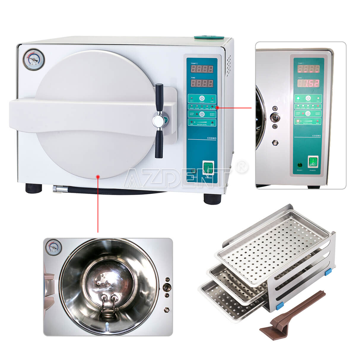 Dental Autoclave Steam Sterilizer Sterilizition / Vacuum Forming Molding Machine