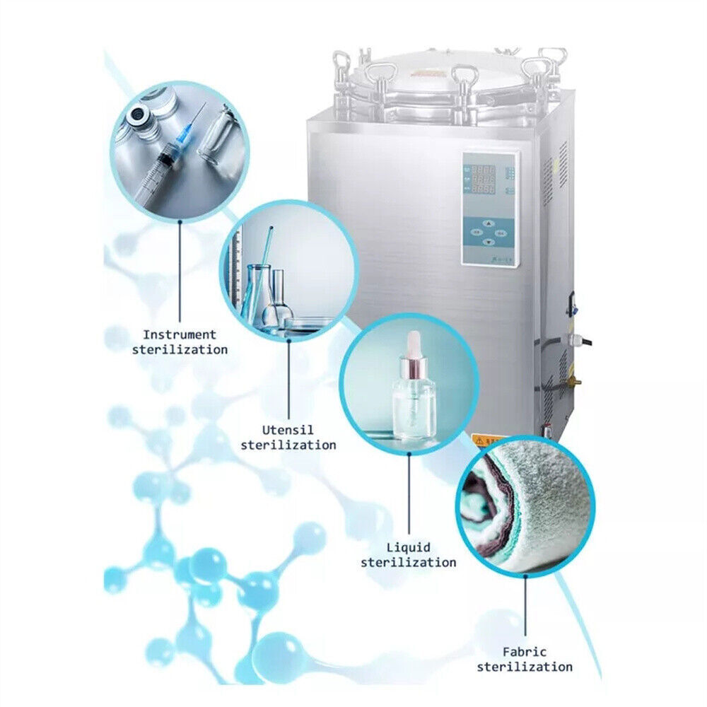 100L Pressure Sterilizer Automation Dental Autoclave Lab Steam Sterilizer 220V
