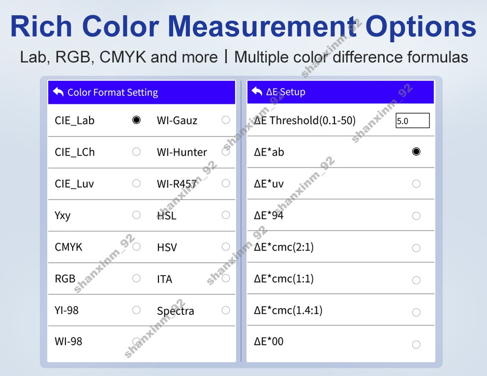 LS372 4mm Aperture Touch Screen Colorimeter APP Control CIE LAB Colorimeter