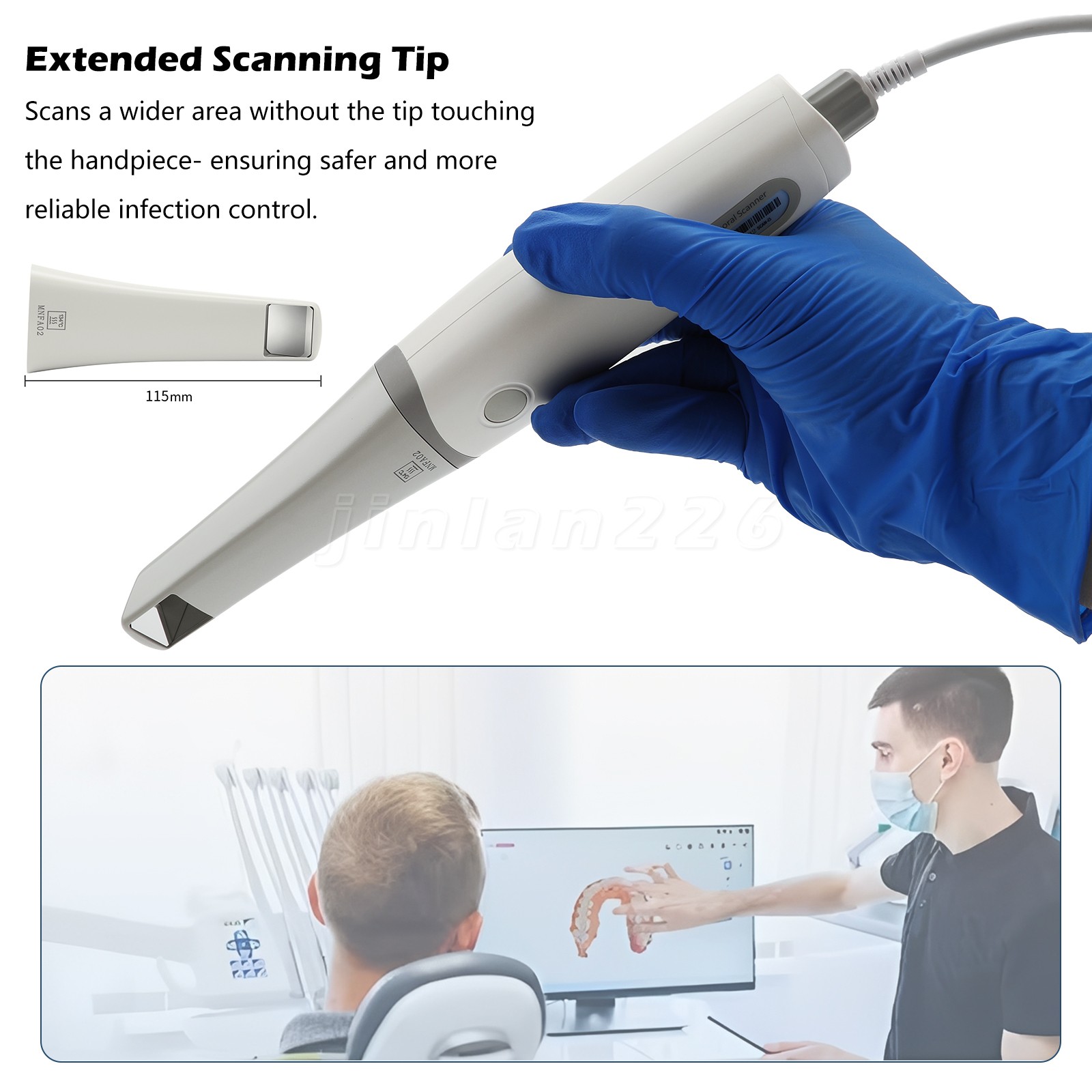 Woodpeck Style Dental X Ray Imaging System RVG Digital X-Ray Sensor Size 1.5