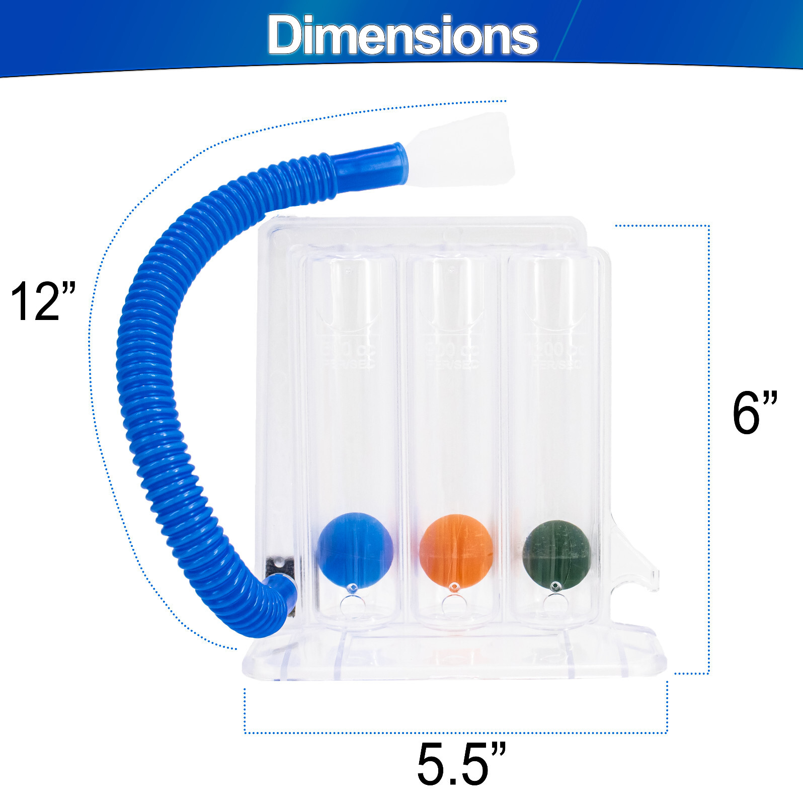 Lung Deep Breathing Exerciser Device Improve Respiratory Capacity & Muscle COPD
