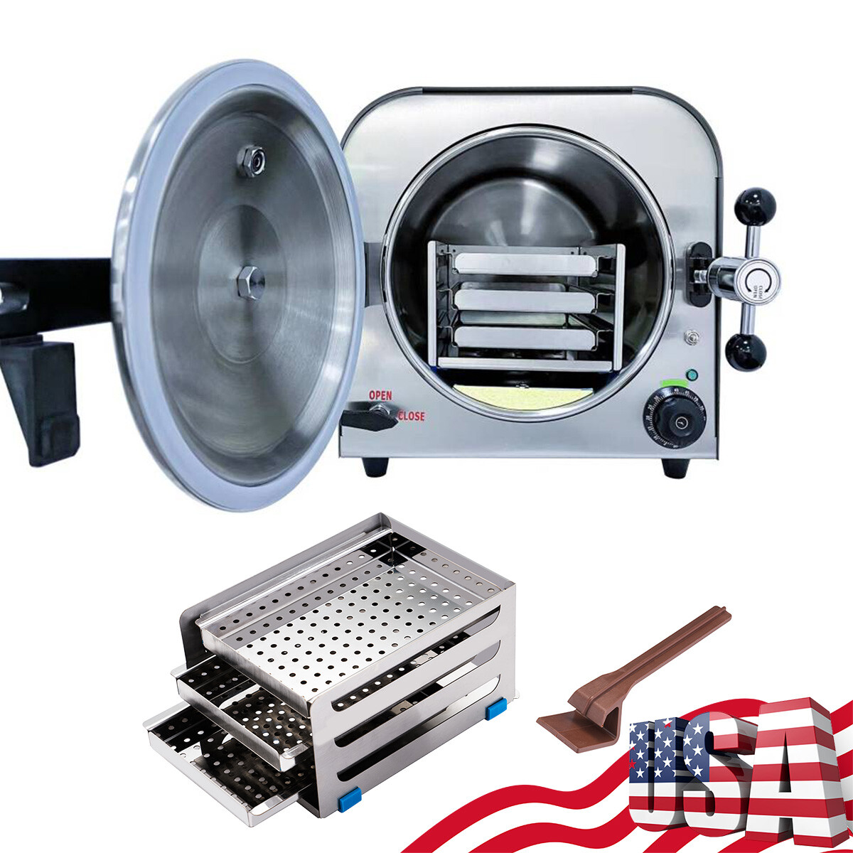Dental Autoclave Steam Sterilizer Class N /Class B Printer /Implant Motor System