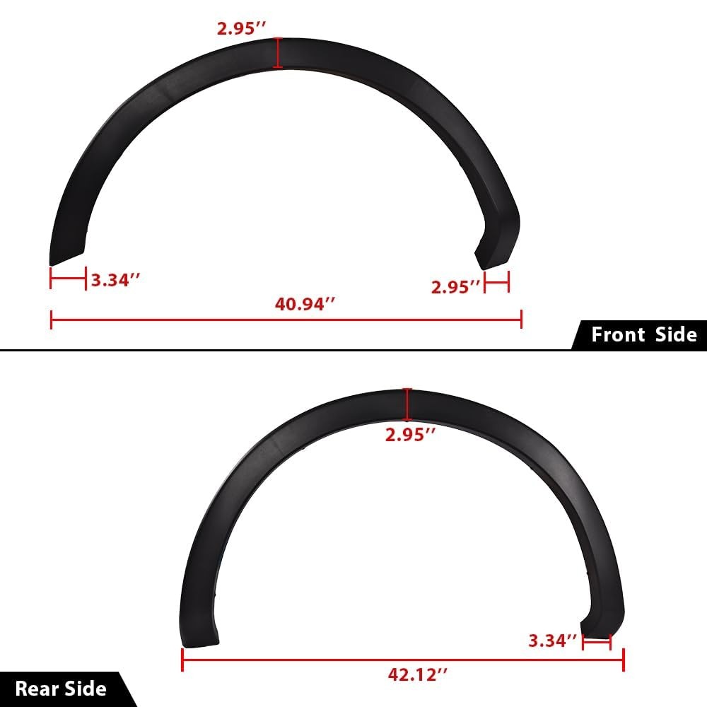 4Pcs Fender Flares Factory Style Ford F150 09-14 Styleside Textured 67 78 97 Bed