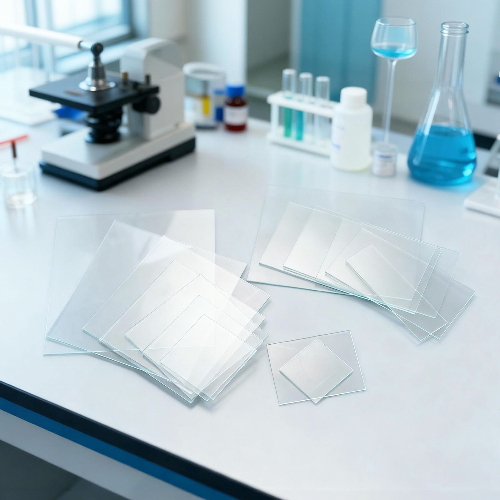 25x100mm Glass Streak Plate, 6pcs Lab Glass Slides Microscope Glass Slides