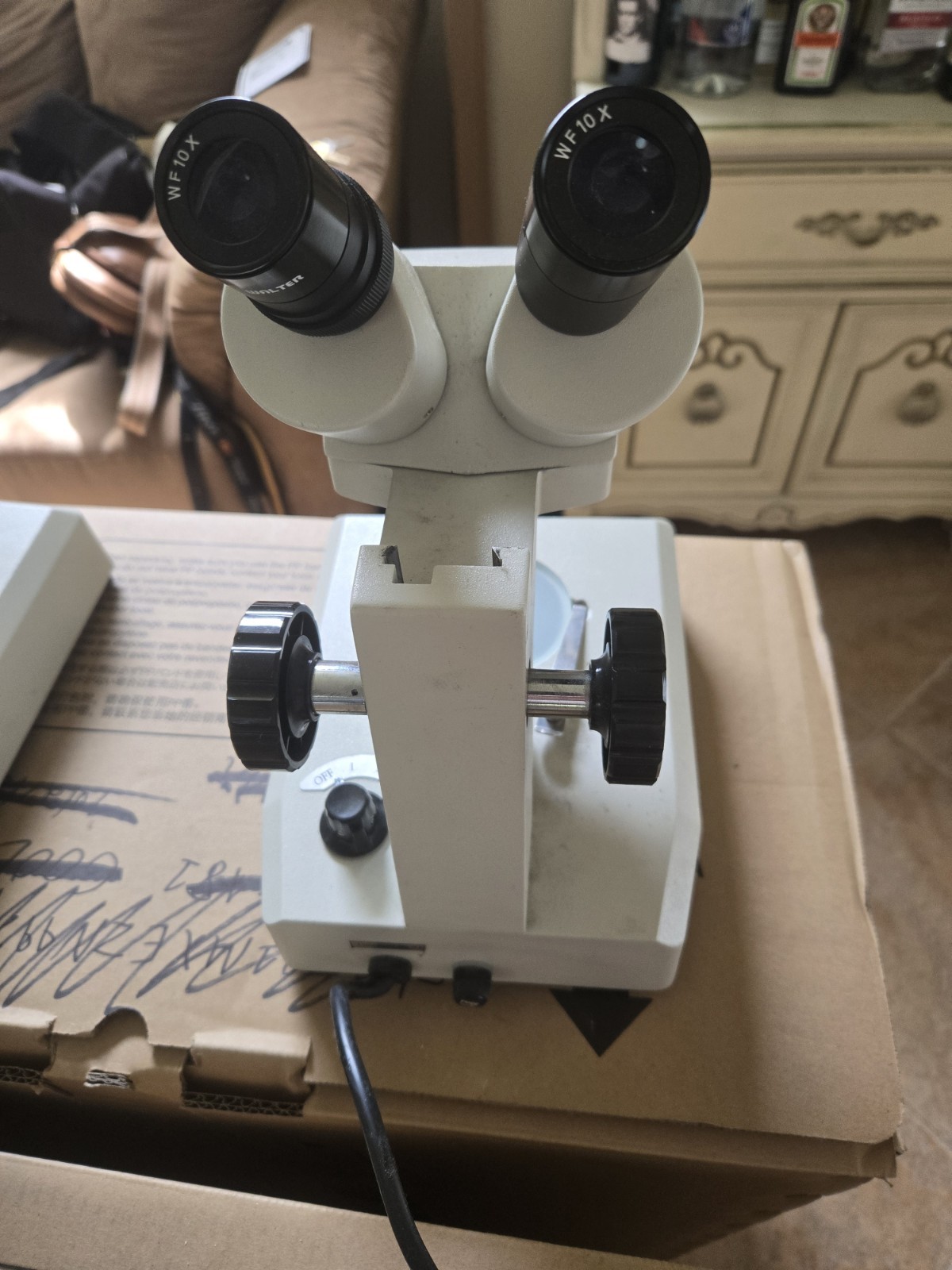 Binocular Stereo Dissecting Microscope Upright Lighted Base Biological Lab