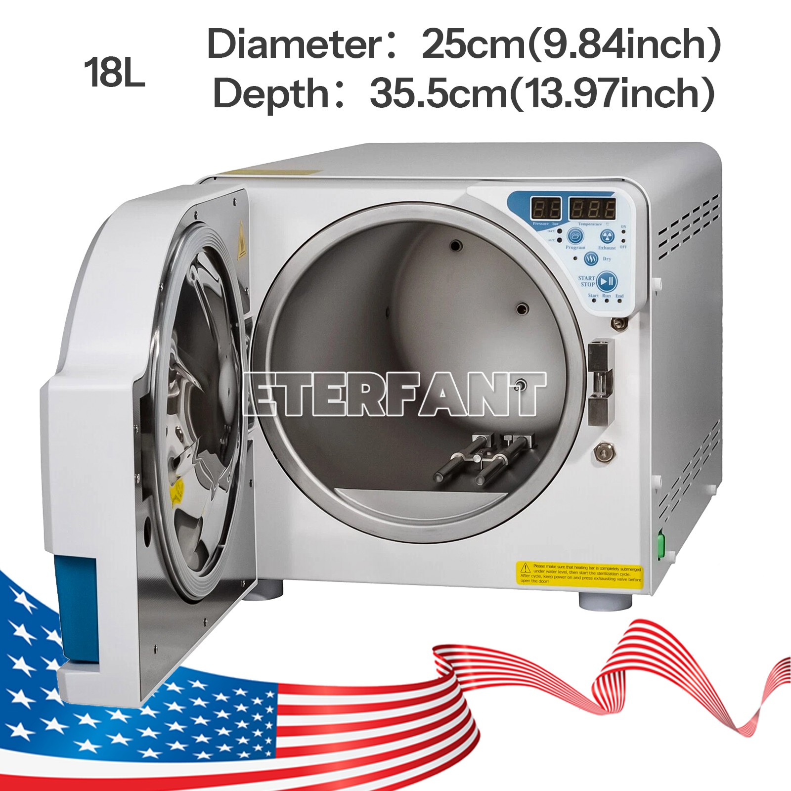 18/16L Dental Steam Sterilizer/Medical Autoclave+Drying/Vacuum Autoclave+Printer