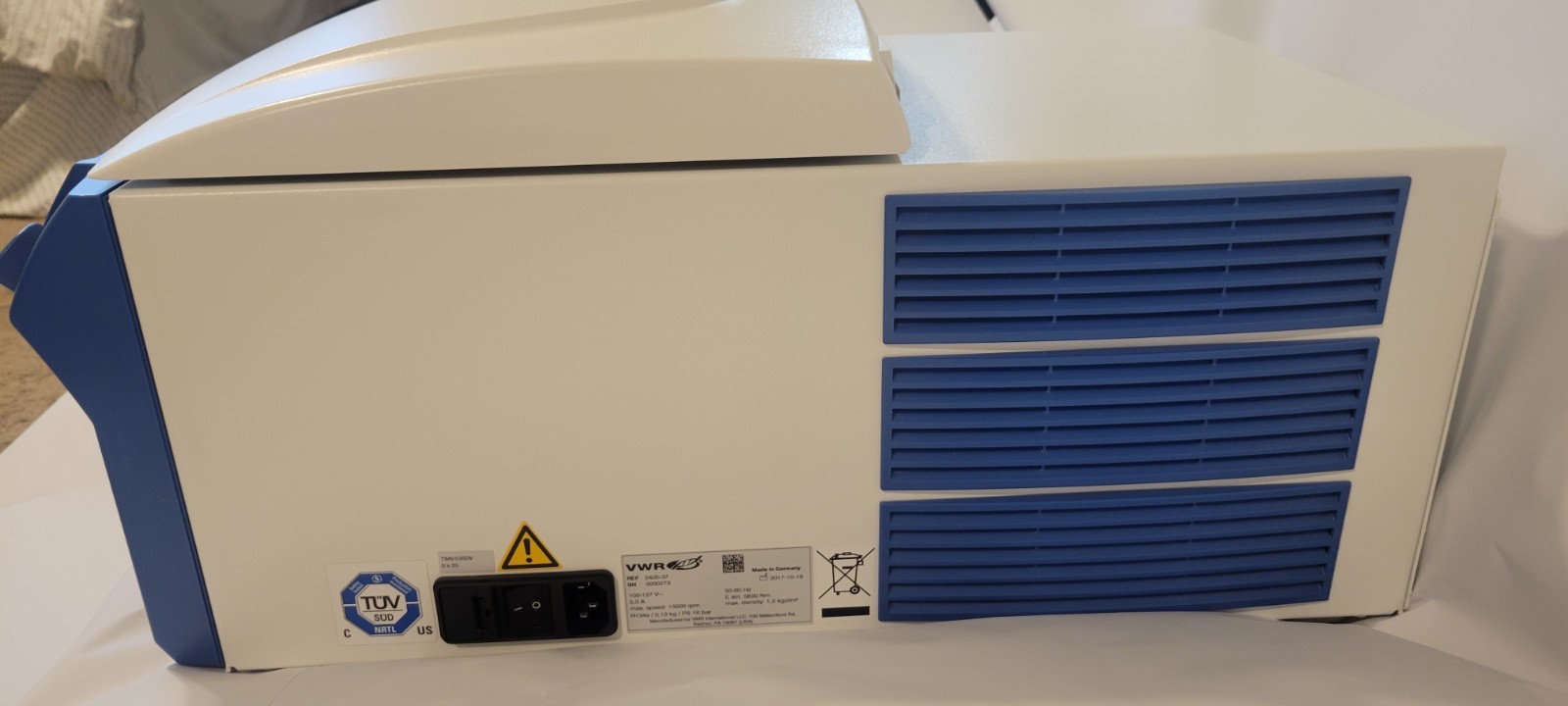 VWR Refrigerated Centrifuge 2405-37 16,000 RPM Max 24 X 1.5/2.0ml Volume
