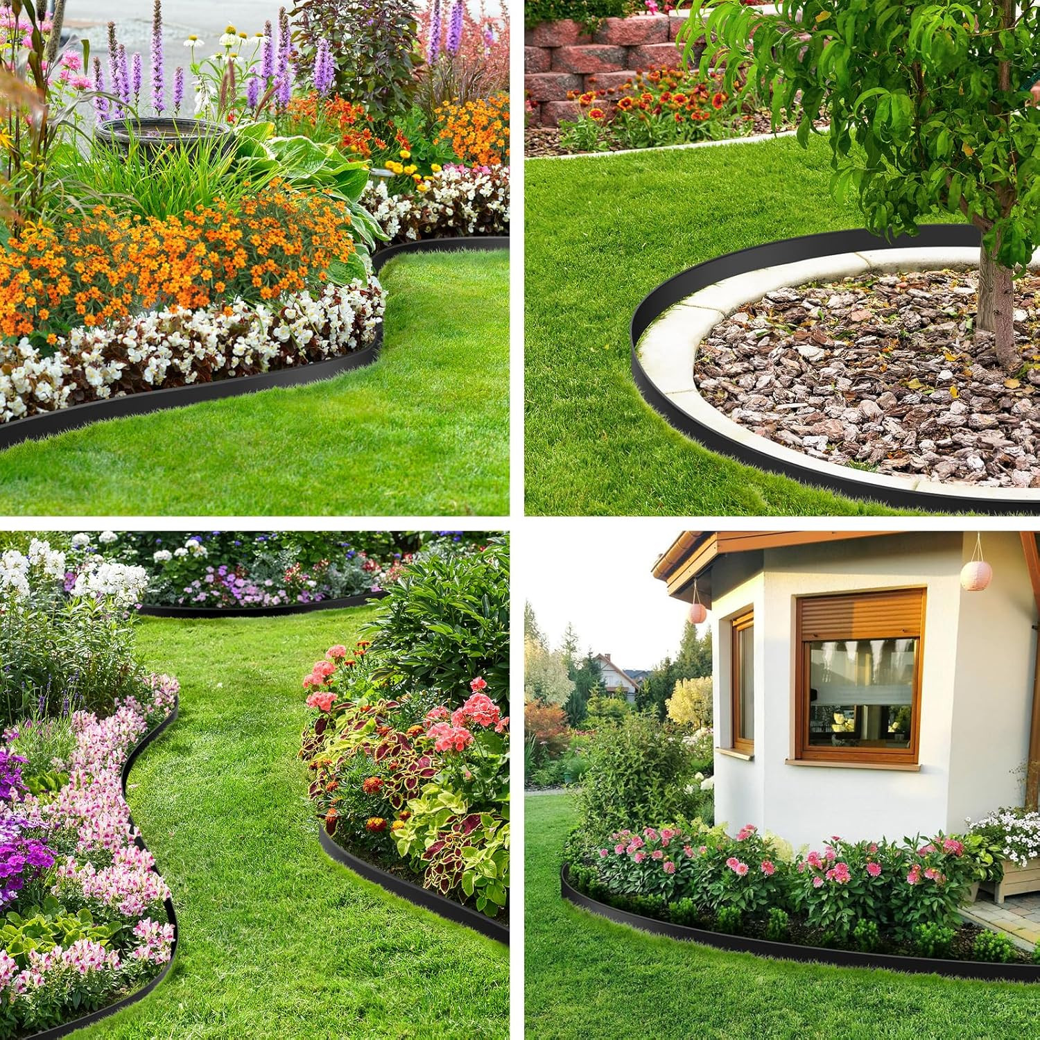 1.5 Inch X 100 FT Landscape Edging, Garden Edging Borders with 100Pcs Upgrade St
