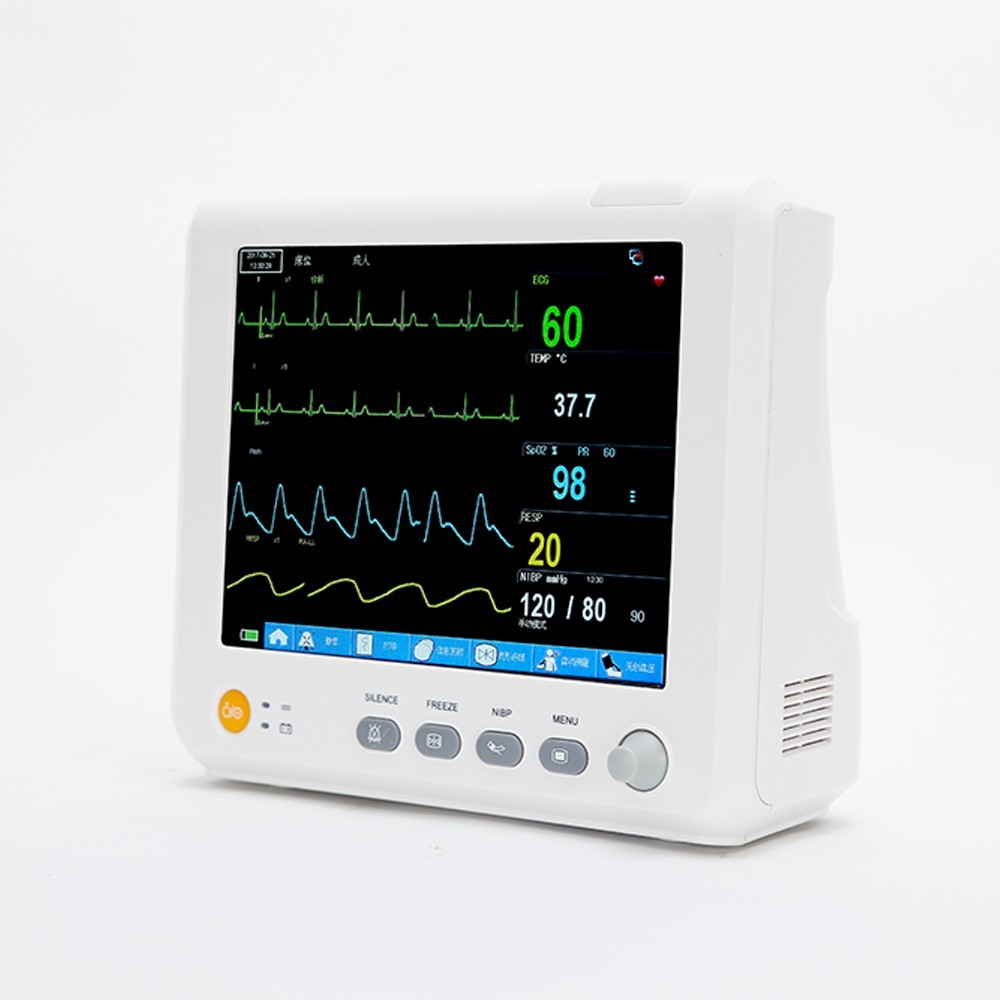 8″ Handheld Portable Patient Monitor Vital Signs ECG TEMP Multi-parameter