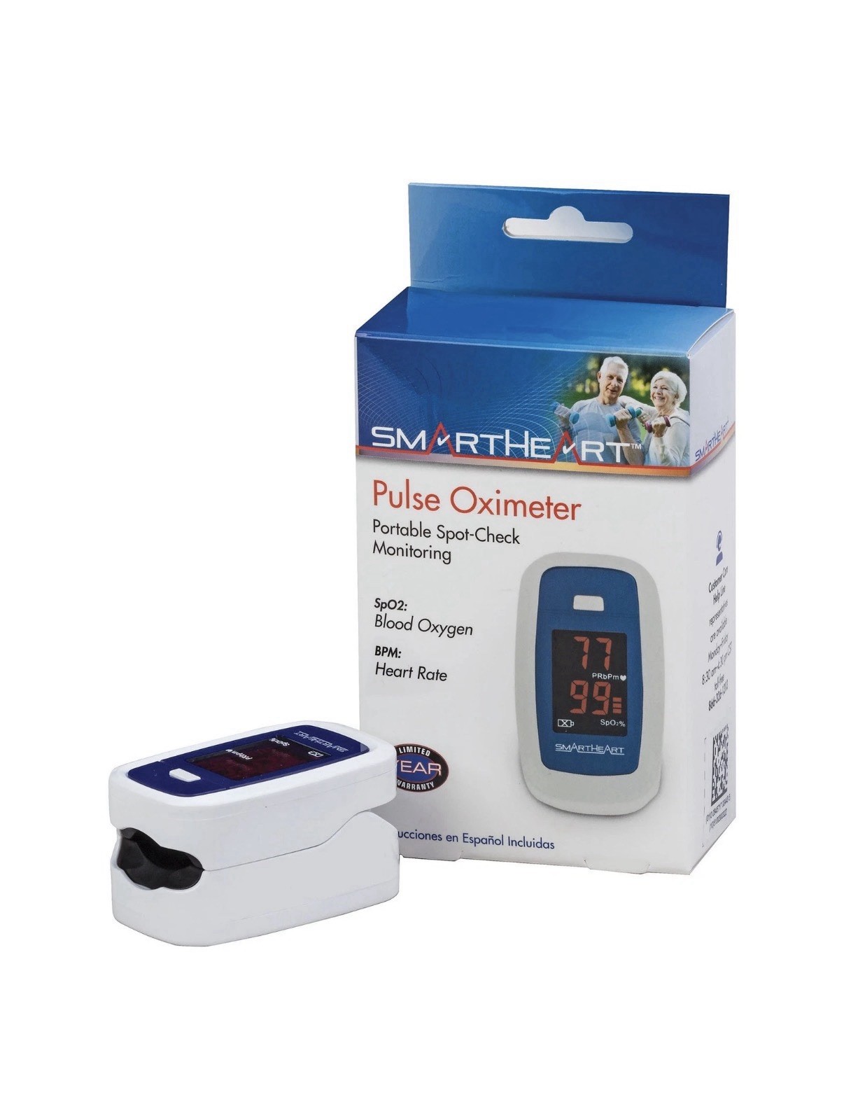 SmartHeart Fingertip Pulse Oximeter 1 Each 11-50K