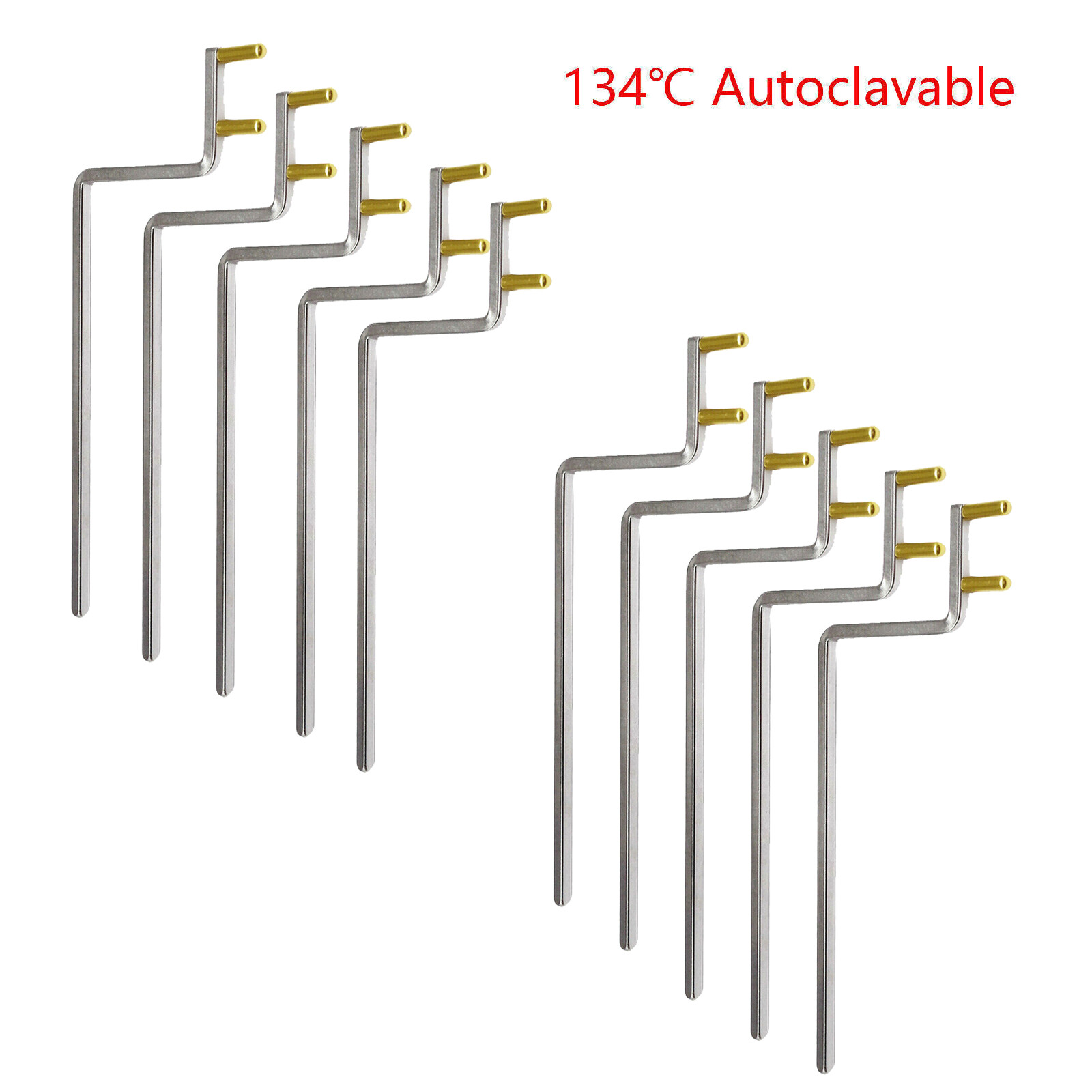 10 Pcs Dental XCP Posterior Metal Indicator Arm X-Ray Positioning Arm – Yellow