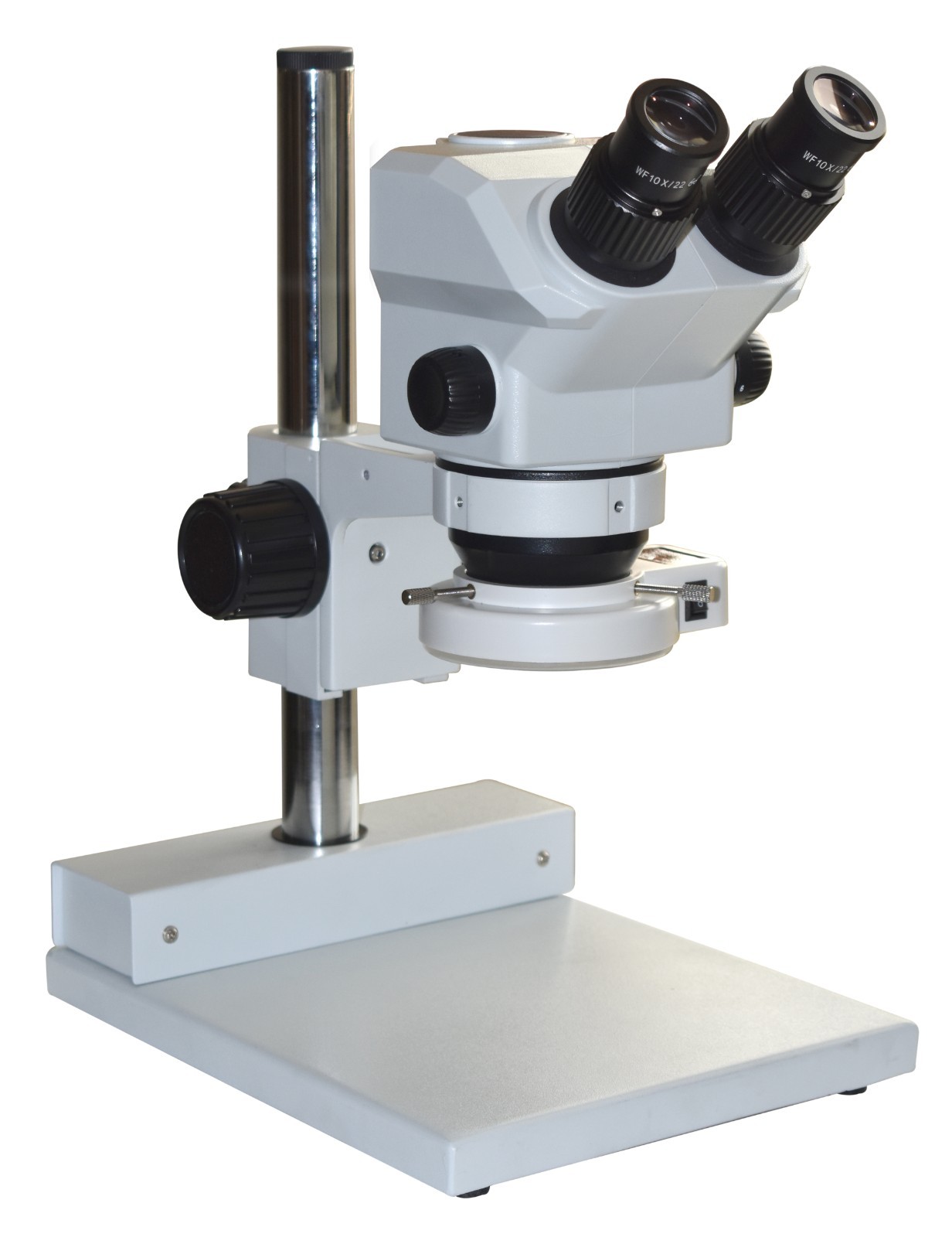 Professional Stereo Microscope 7–60× Widefield 22mm FOV, 115mm WD, 1:9 Zoom
