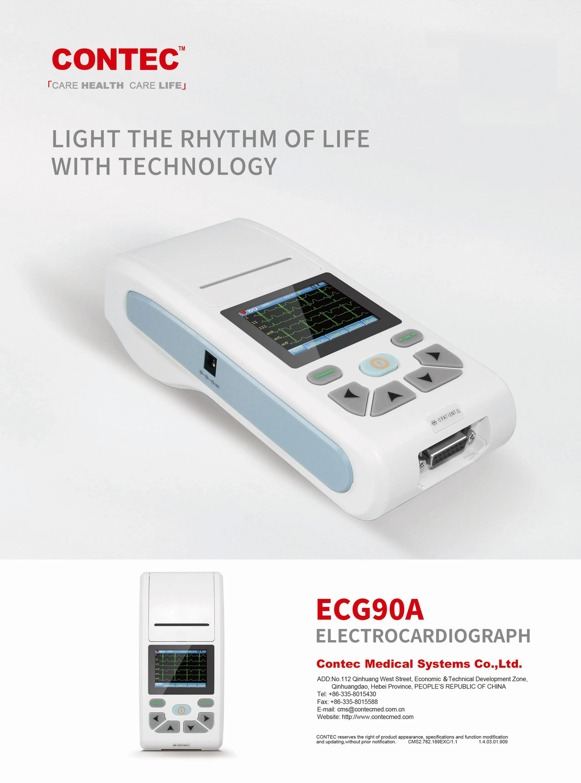 CONTEC Ecg90a Portable electrocardiograph ecg 12-Channel ECG/EKG Machine
