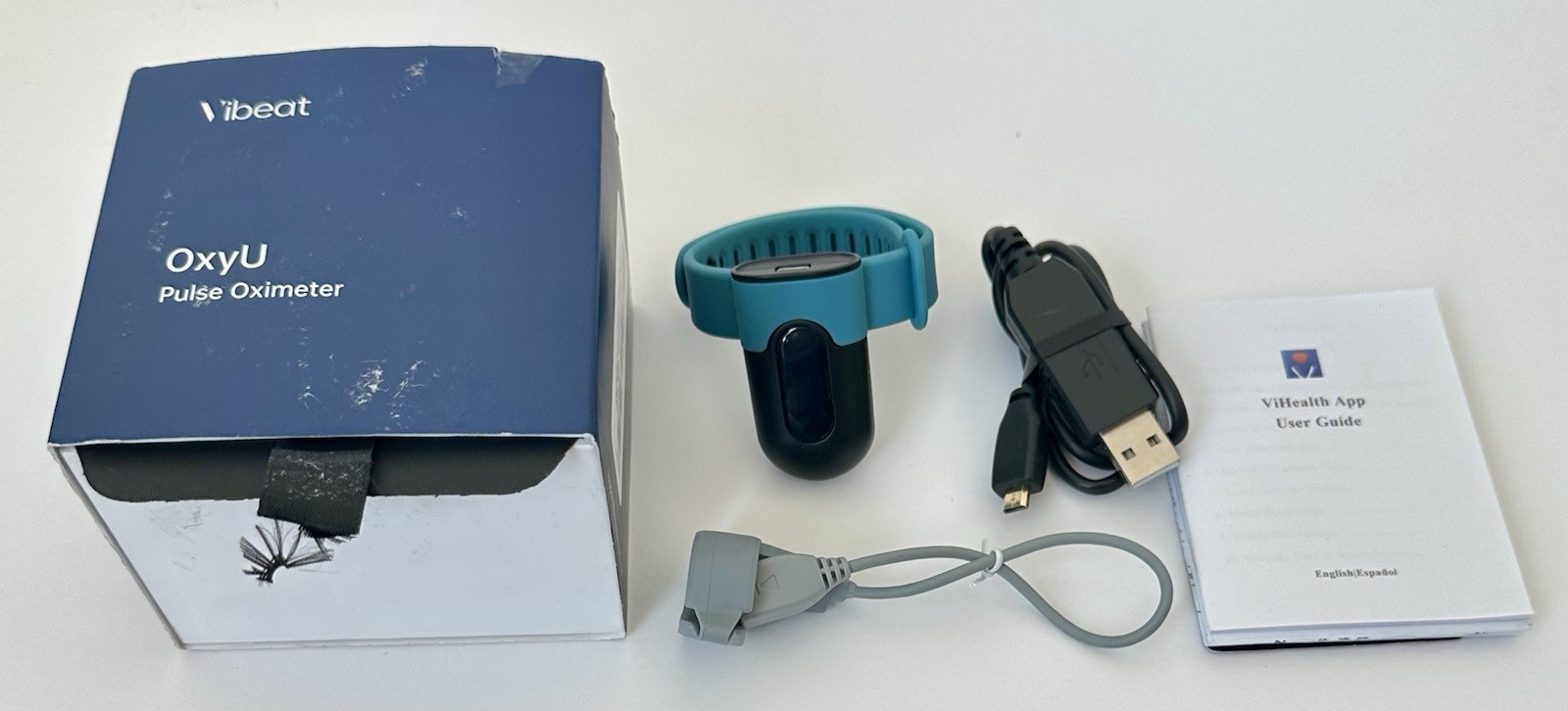 Vibeat Wrist Blood Oxygen Monitor OxyU Continuous O2 & Heart Rate Tracking