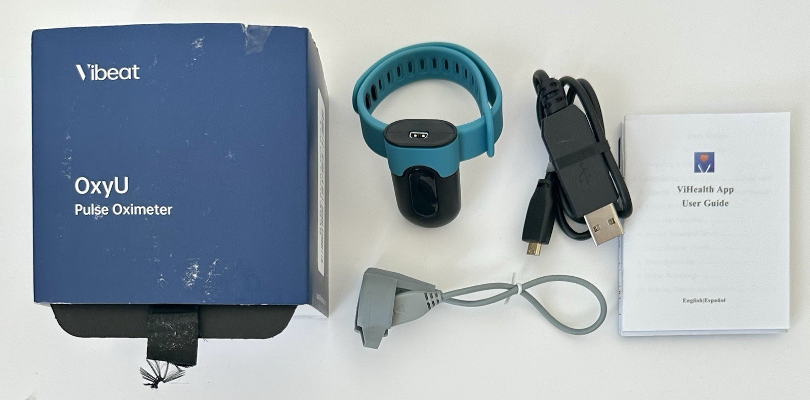 Vibeat Wrist Blood Oxygen Monitor OxyU Continuous O2 & Heart Rate Tracking