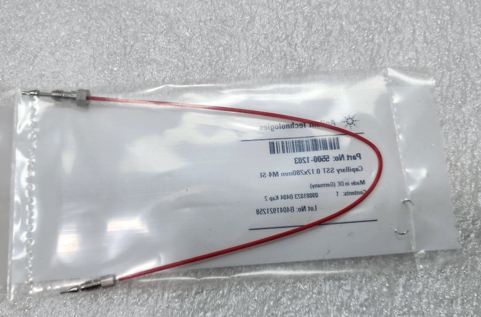 Agilent 5500-1203 Capillary stainless steel 0.12 x 280 mm SL/M4 ps/ps For 1290