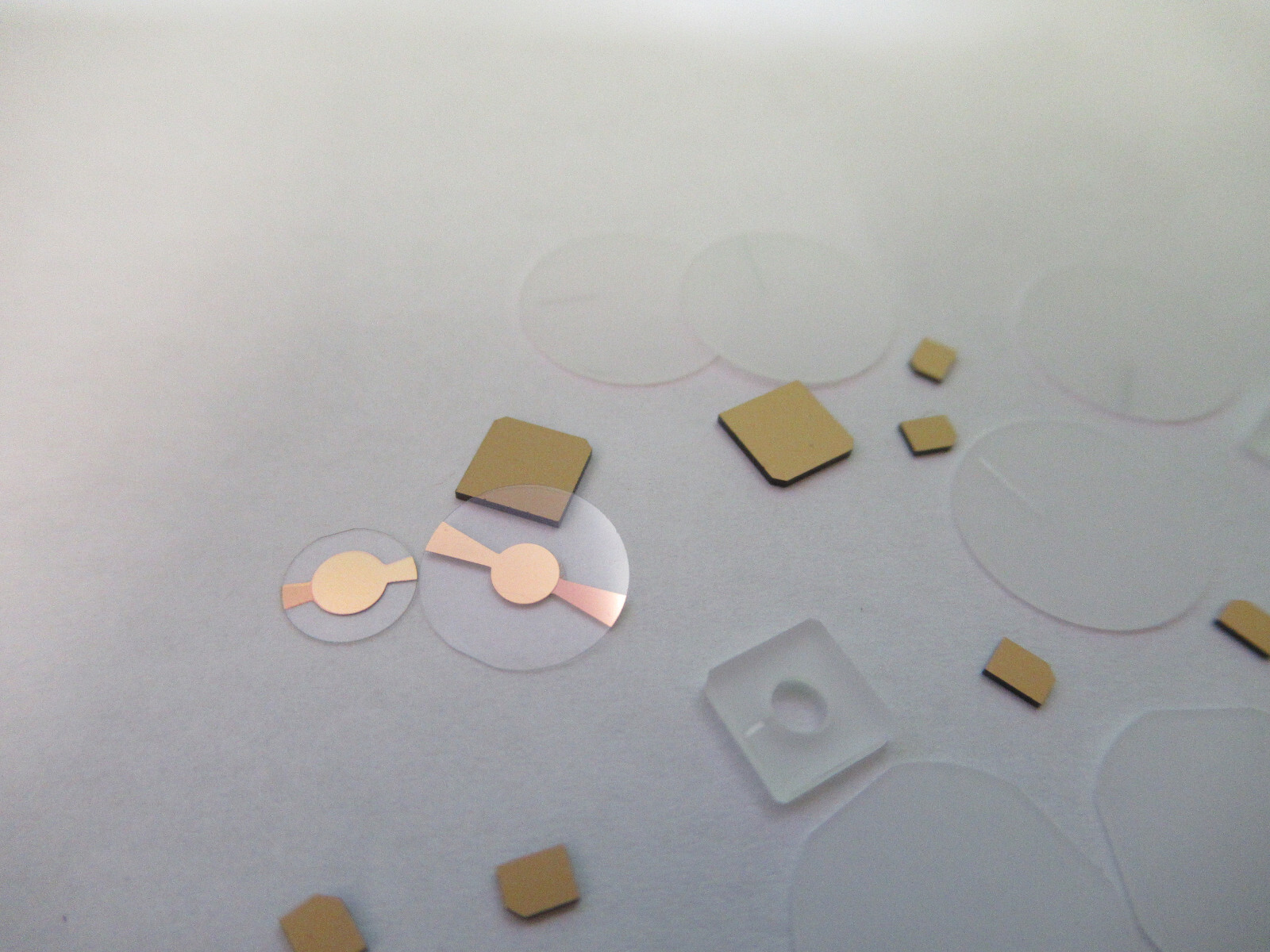 LOT BLANKS PIEZOELECTRIC QUARTZ CRYSTAL X-Y-CUT GOLD COATED PIEZO SENSOR AL-B-18