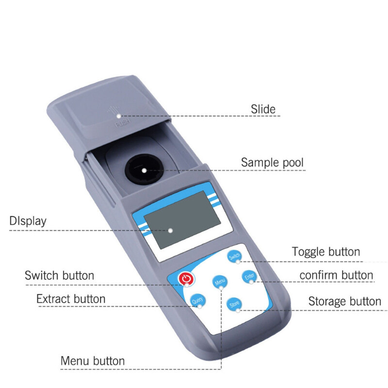 Lab Turbidimeter with Turbidity Solution Microcomputer-based Range 200NTU
