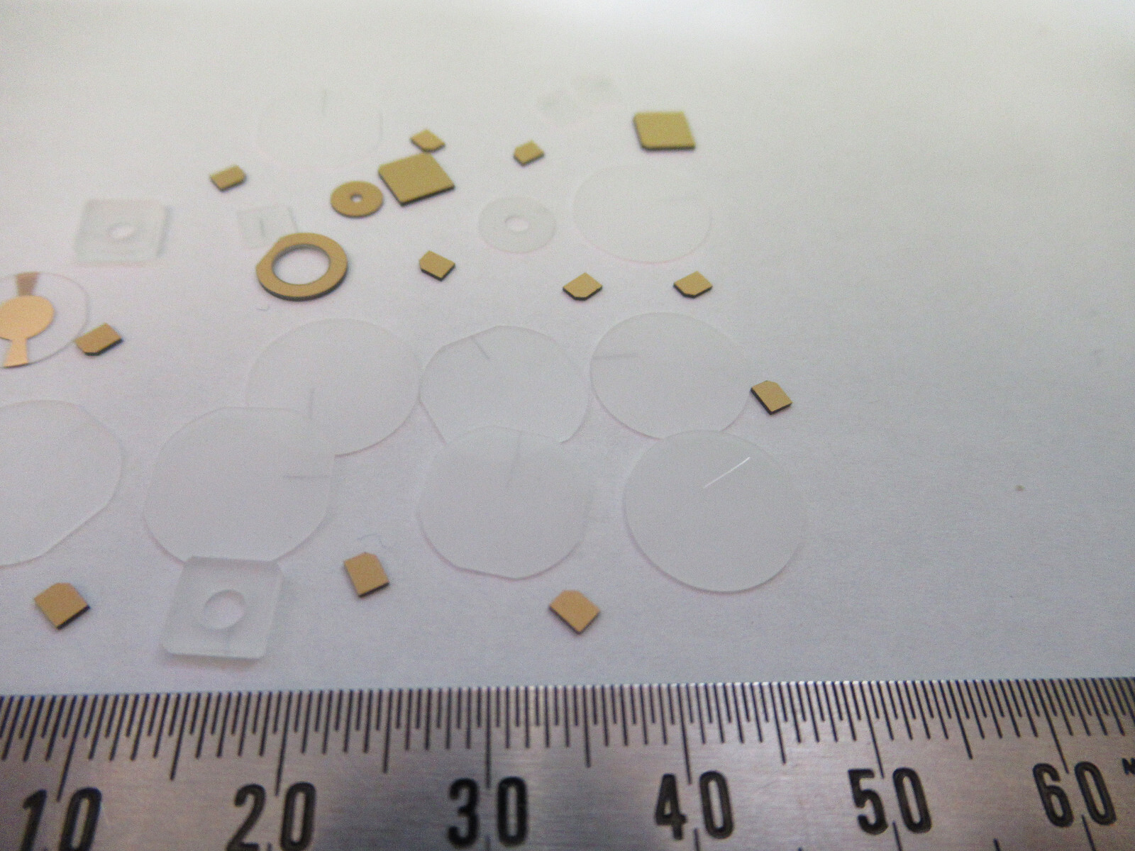 LOT BLANKS PIEZOELECTRIC QUARTZ CRYSTAL X-Y-CUT GOLD COATED PIEZO SENSOR AL-B-19