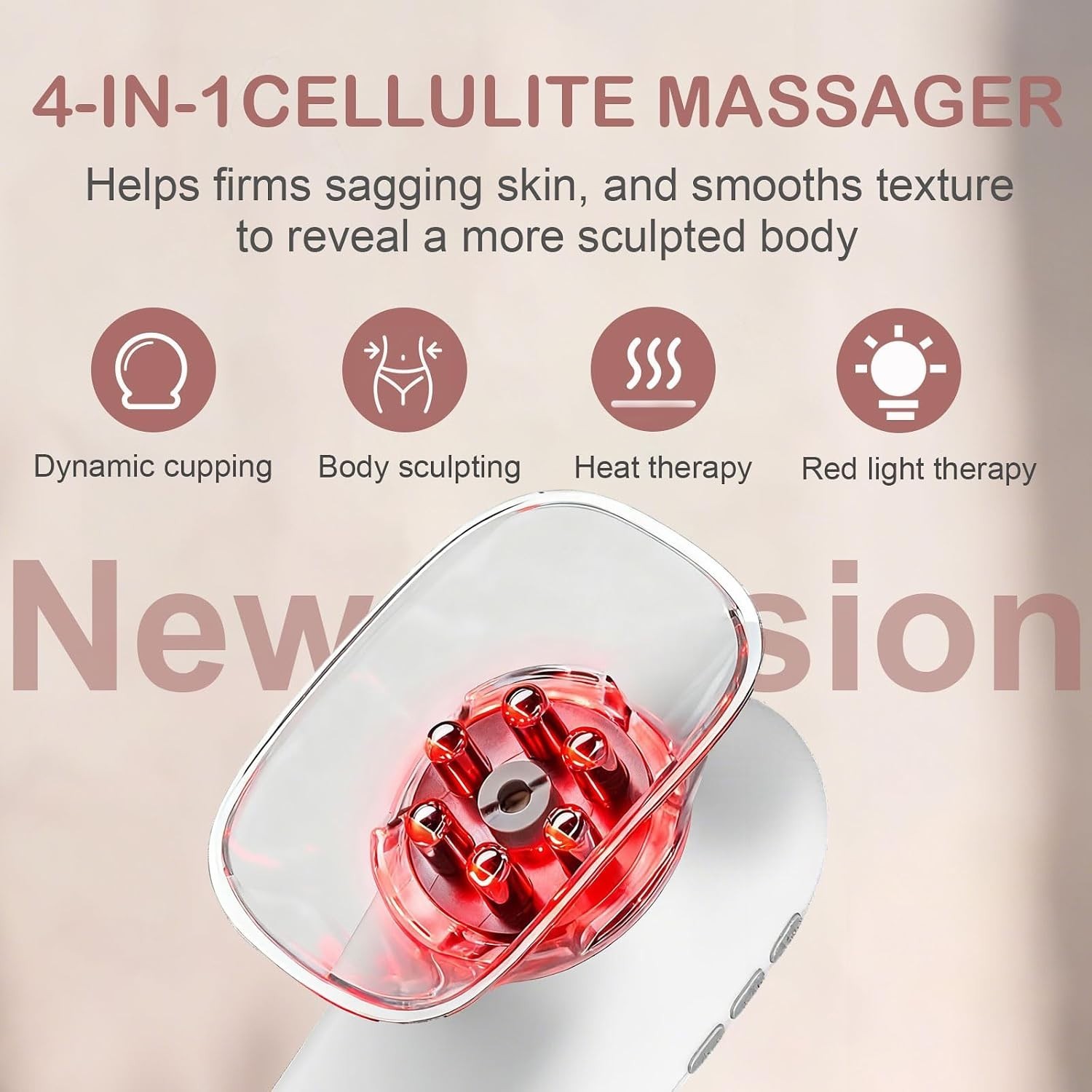4-in-1 Body Sculpting Machine: Cellulite Remover & Cupping Therapy Tool Beige