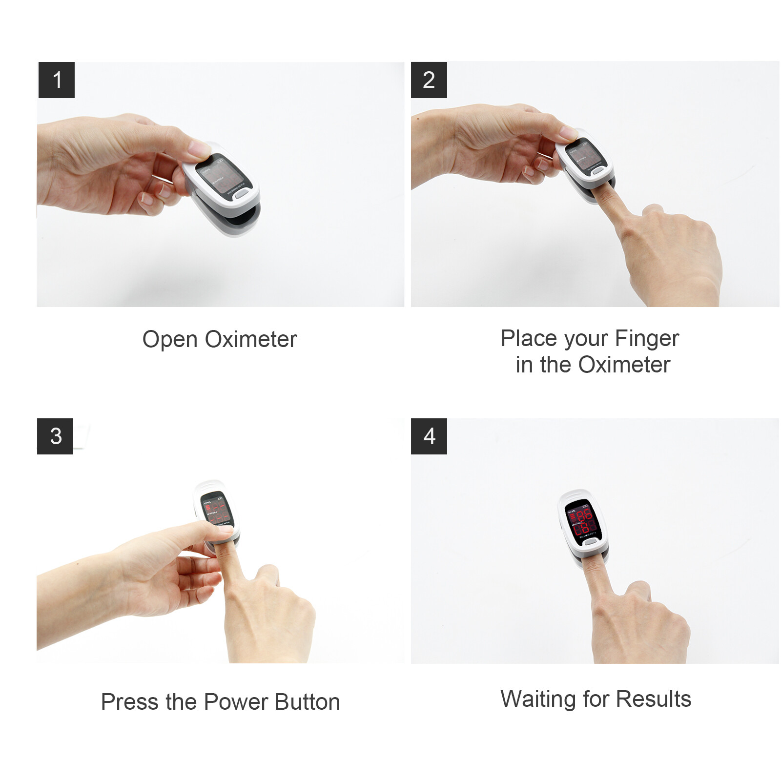 Fingertip Pulse Oximeter Spo2 Blood Oxygen Pulse Heart Rate Monitor Machine