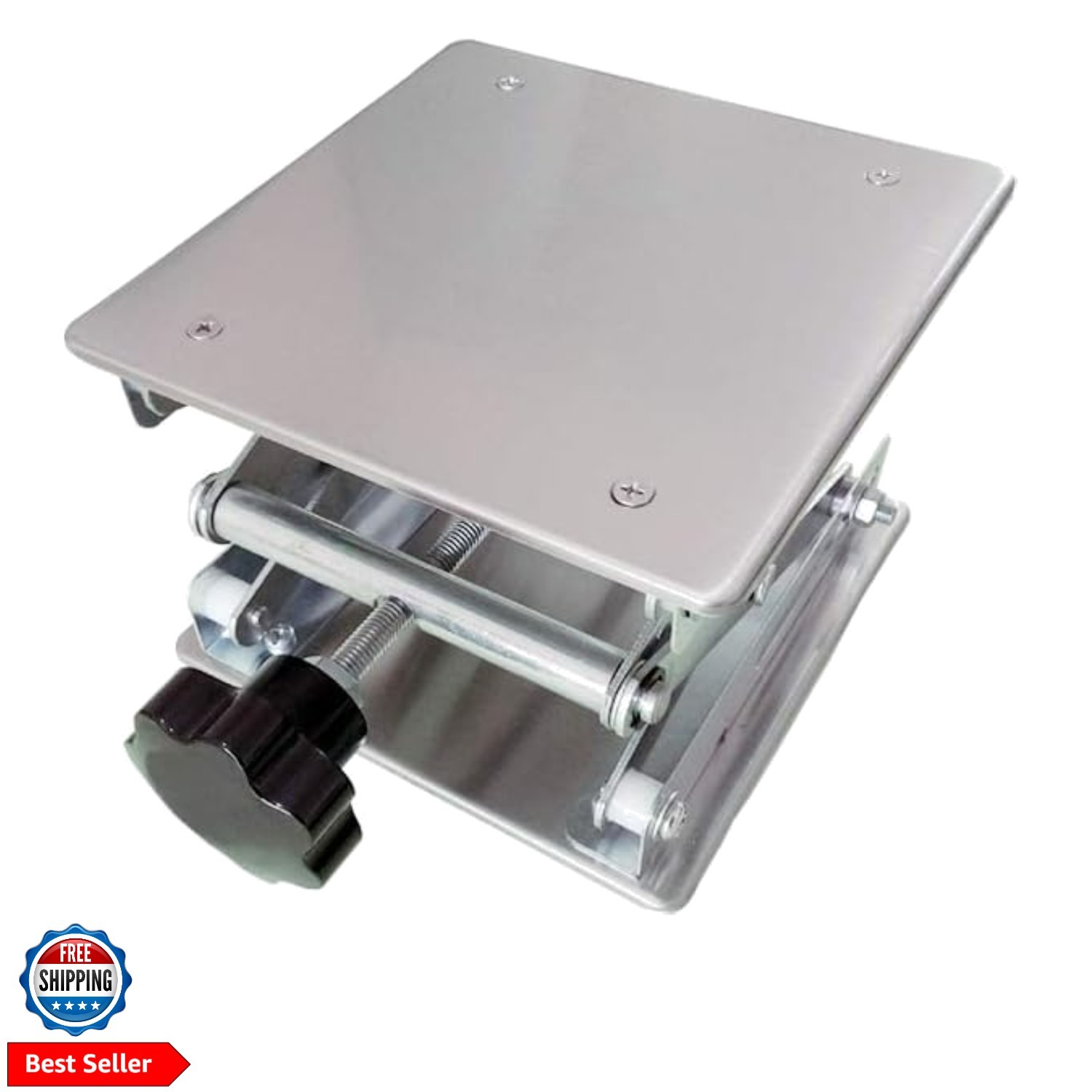 6″ x6″,Stainless Steel Lab Jack Scissor Stand Platform,Lab Lift Stand Table, …