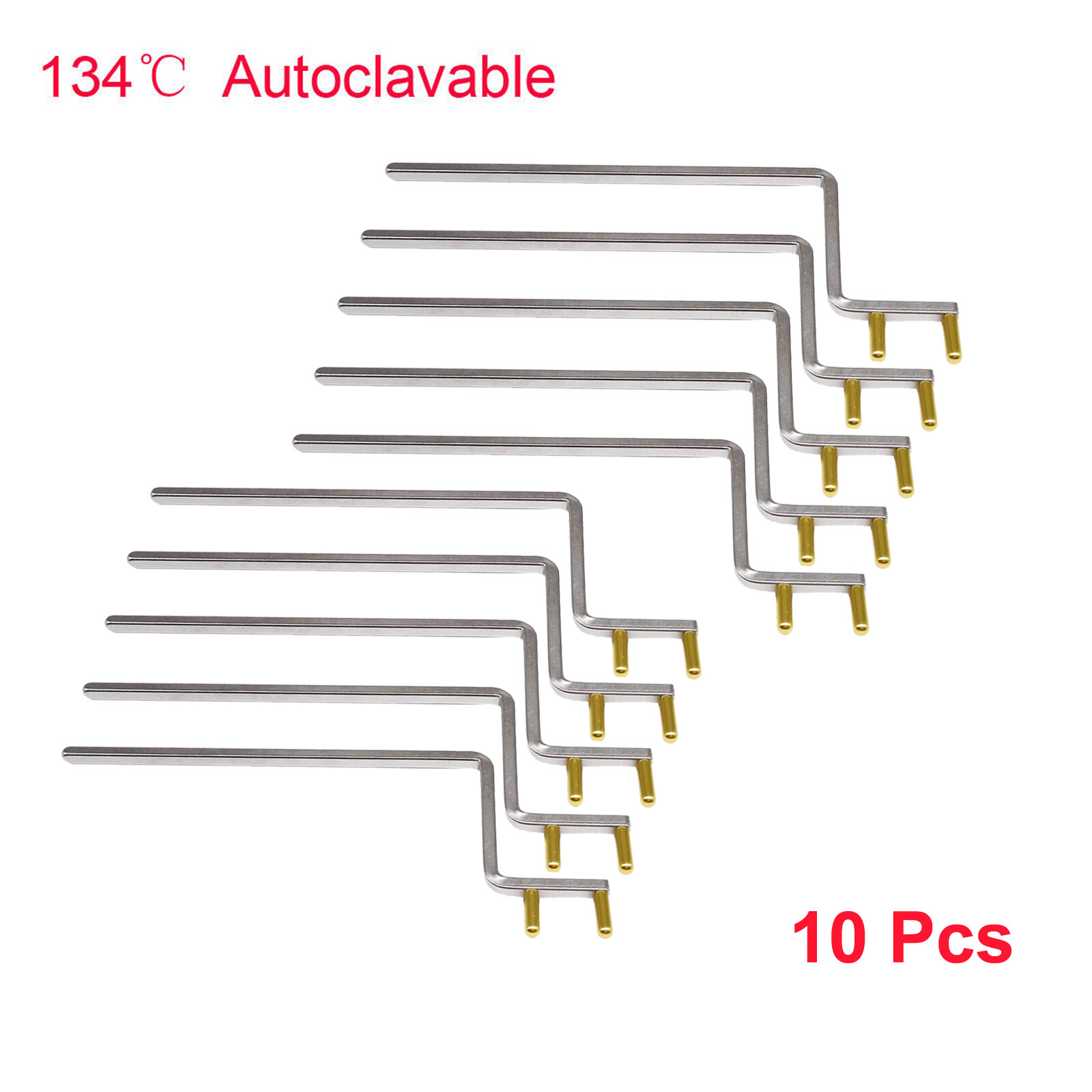 10 Pcs Dental XCP Posterior Metal Indicator Arm X-Ray Positioning Arm – Yellow