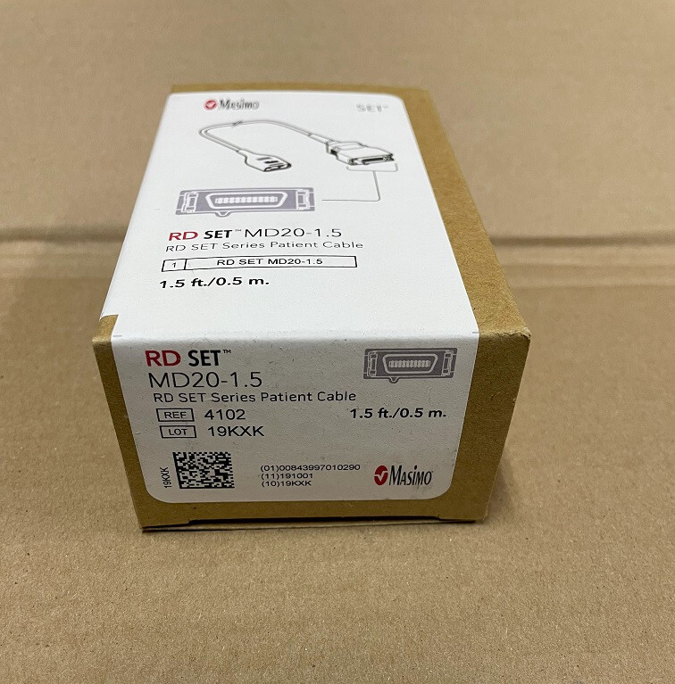 Masimo 4102 RD Set MD20-1.5 RD Set series Cable 1.5 ft/0.5 m. OEM New