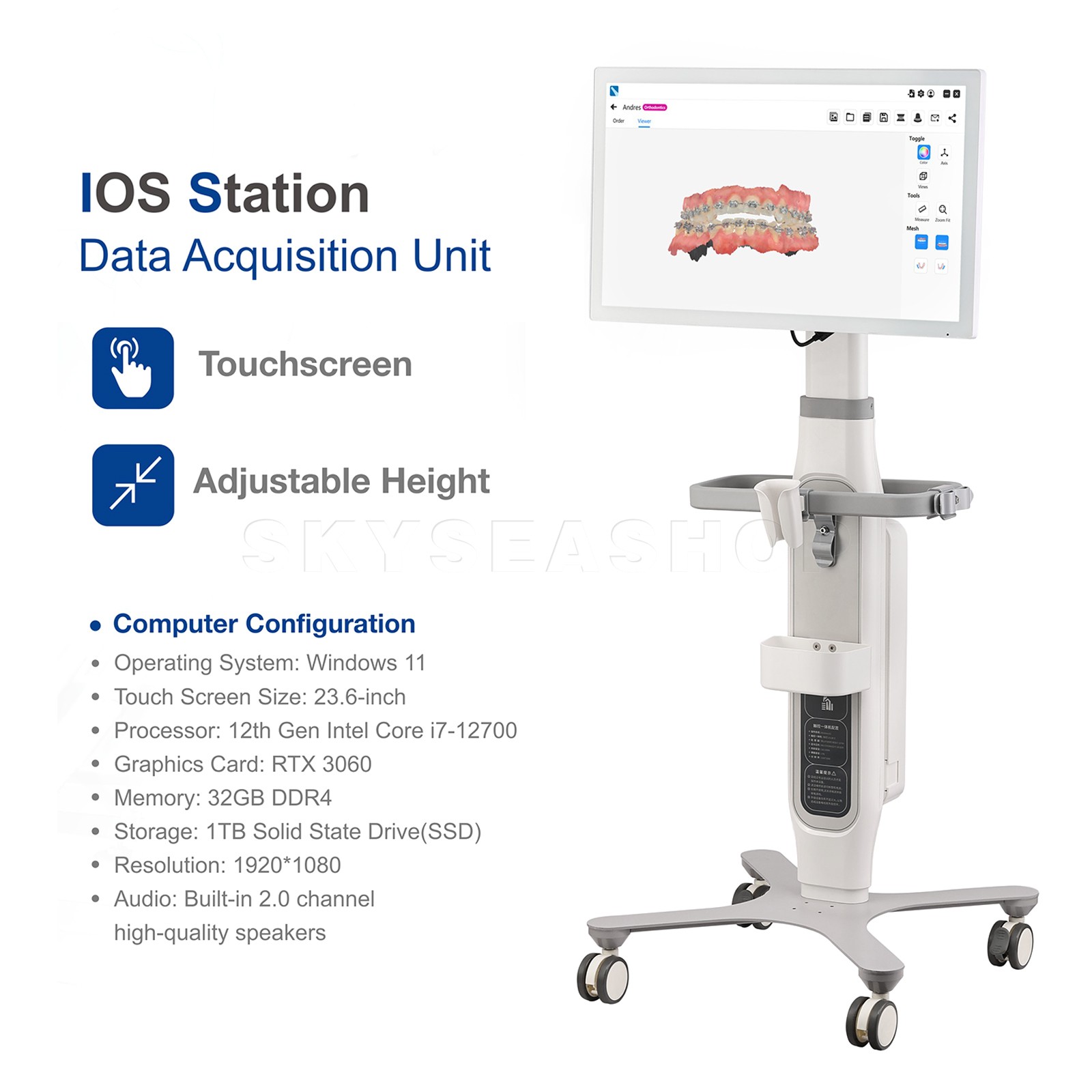 Dental Intra-oral Scanner 3D Real-time Display Software Scanning USB cable 2025