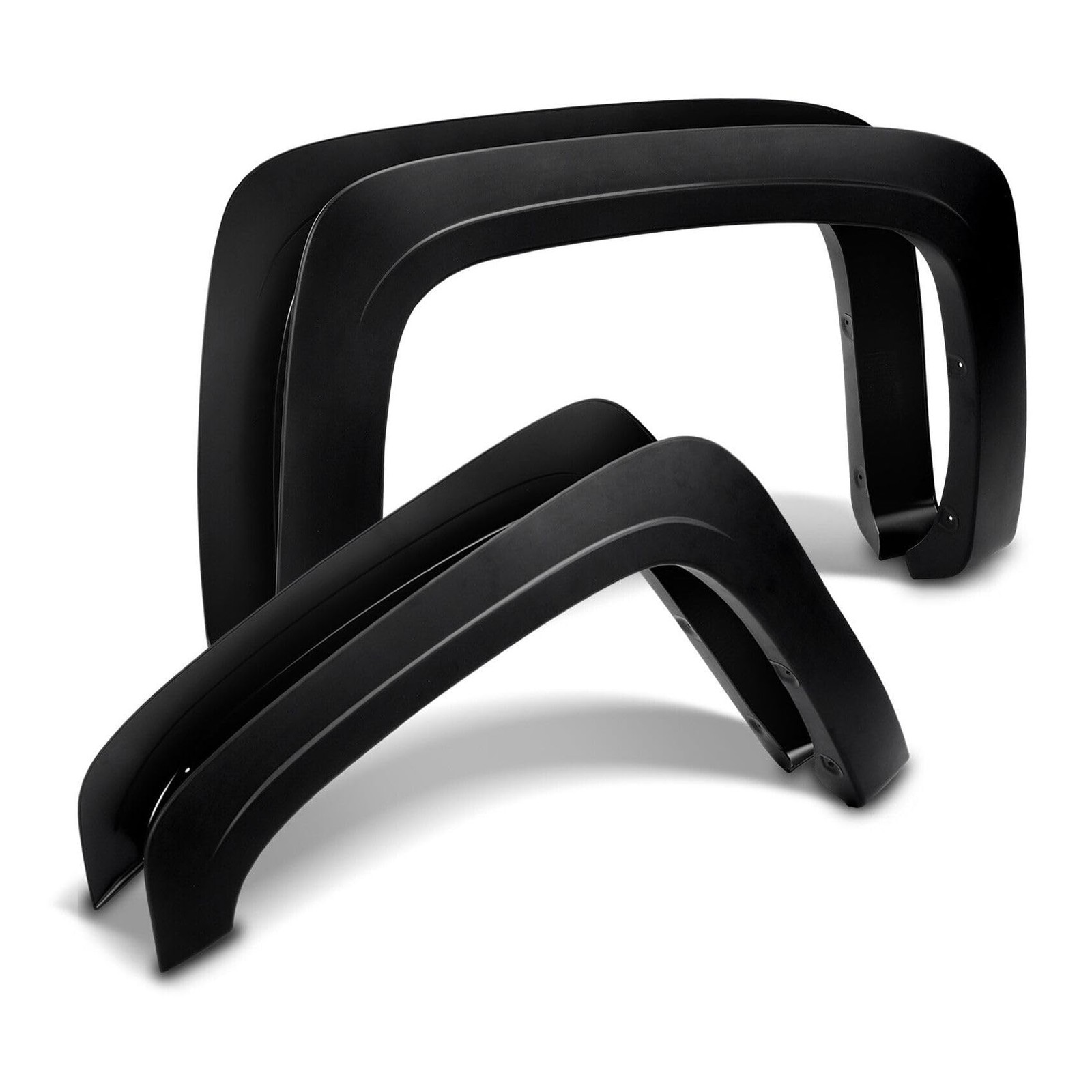 4pcs Black Fender Flares Front Rear Left Right Crew Cab Silverado 1500 07-13