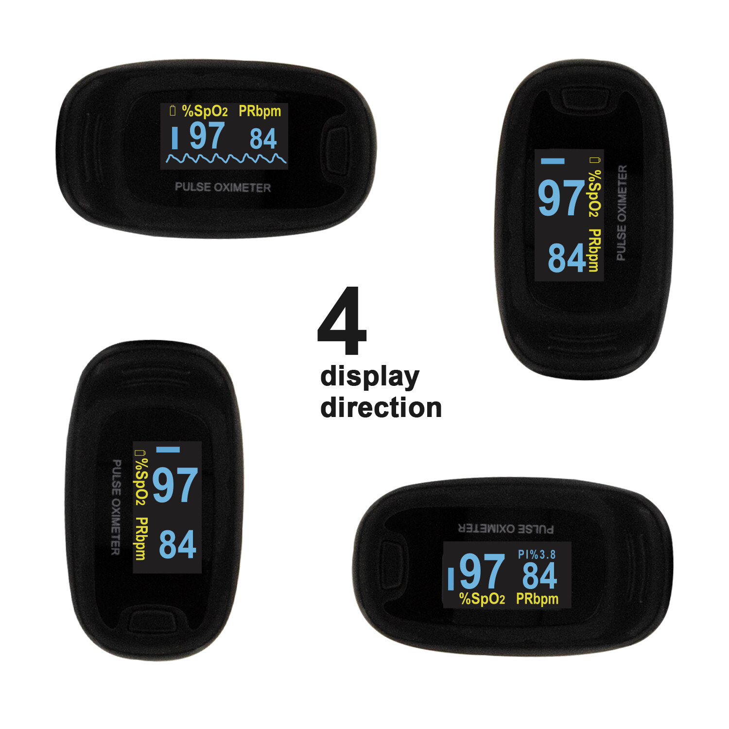 CONTEC Fingertip Pulse Oximeter,Blood Oxygen Spo2,Free Case,Lanyard,SPO2,PR USA