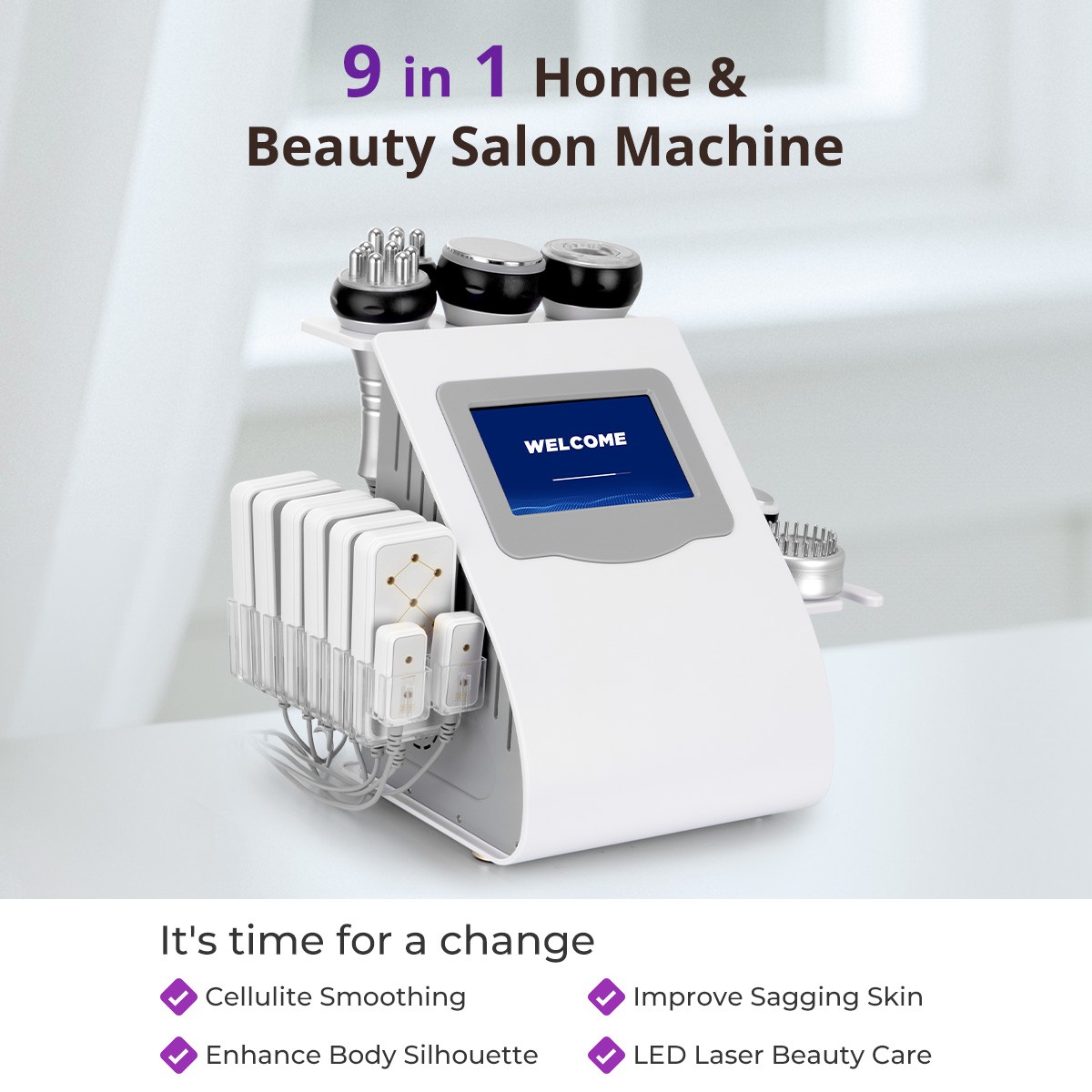 9 in 1 Beauty Machine Multifunction Facial Care Whole Body Massage Ideal Gift US