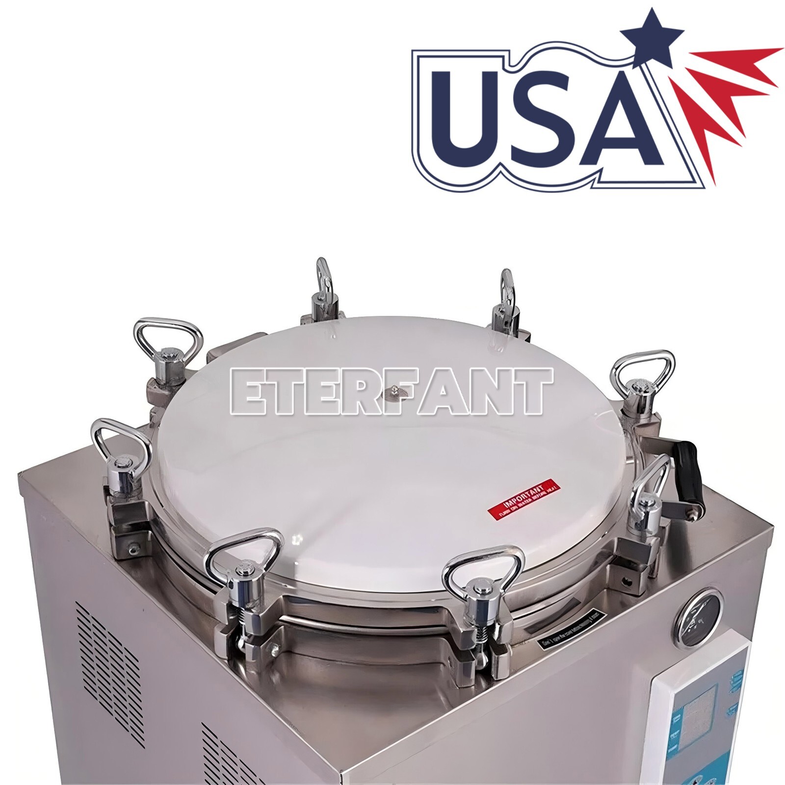 35 Liter High Pressure Sterilizer Vertical Autoclave LED Display 105-134°C US