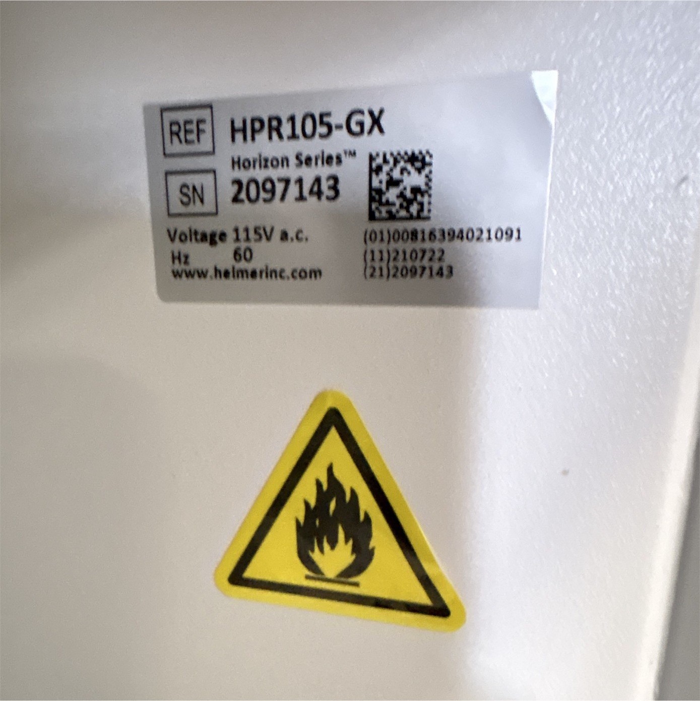 Helmer HPR105-GX Horizon Series Biological Laboratory Refrigerator