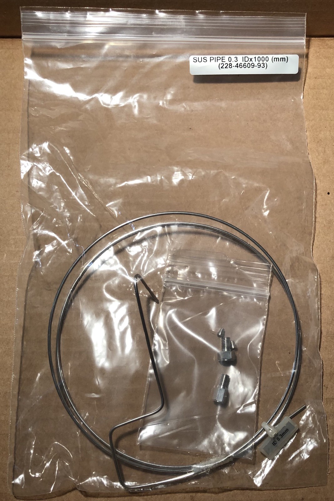Shimadzu SUS tubing, 1.6 x 0.3 x 1000 mm, for SIL-20A/ACHT, 228-46609-93, New