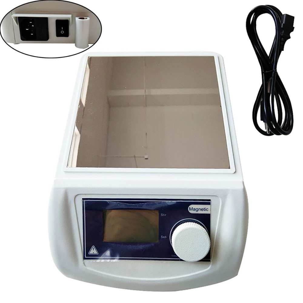 110V Digital Display Single-Point Magnetic Stirrer 100-1600RPM Magnetic Mixer